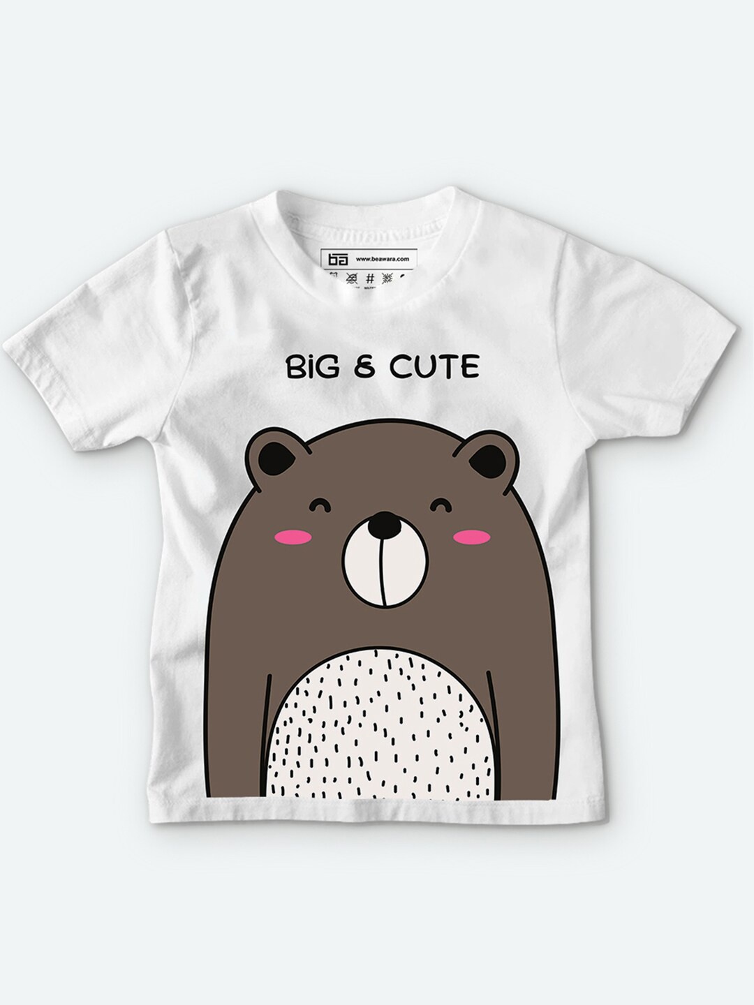 

BE AWARA Kids White Printed T-shirt