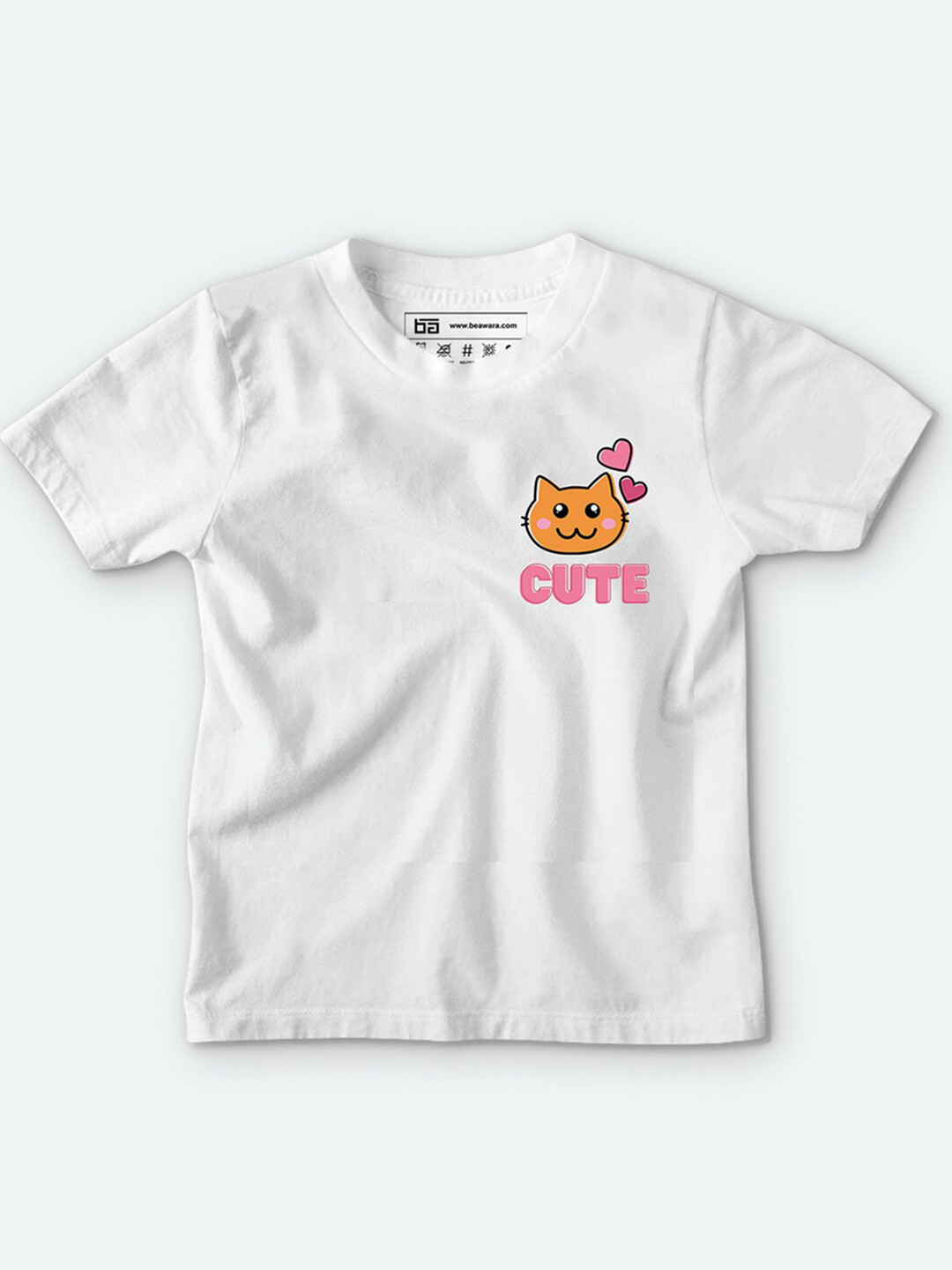 

BE AWARA Kids White Printed T-shirt
