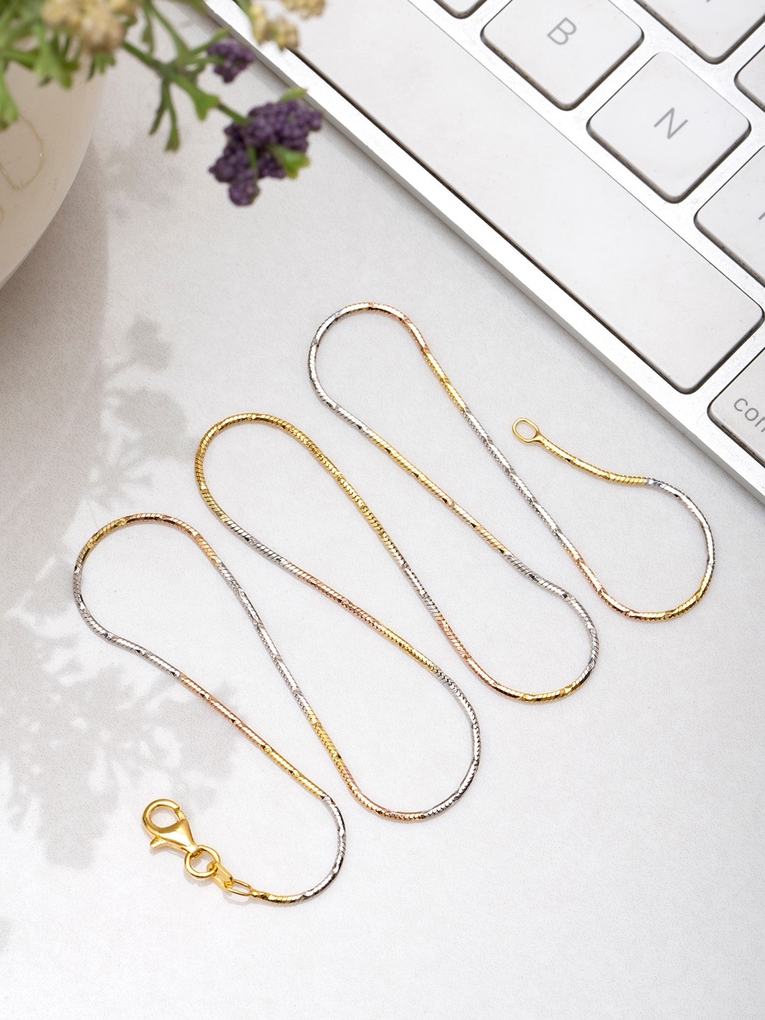 

Zavya 925 Sterling Silver Rose Gold-Plated Chain