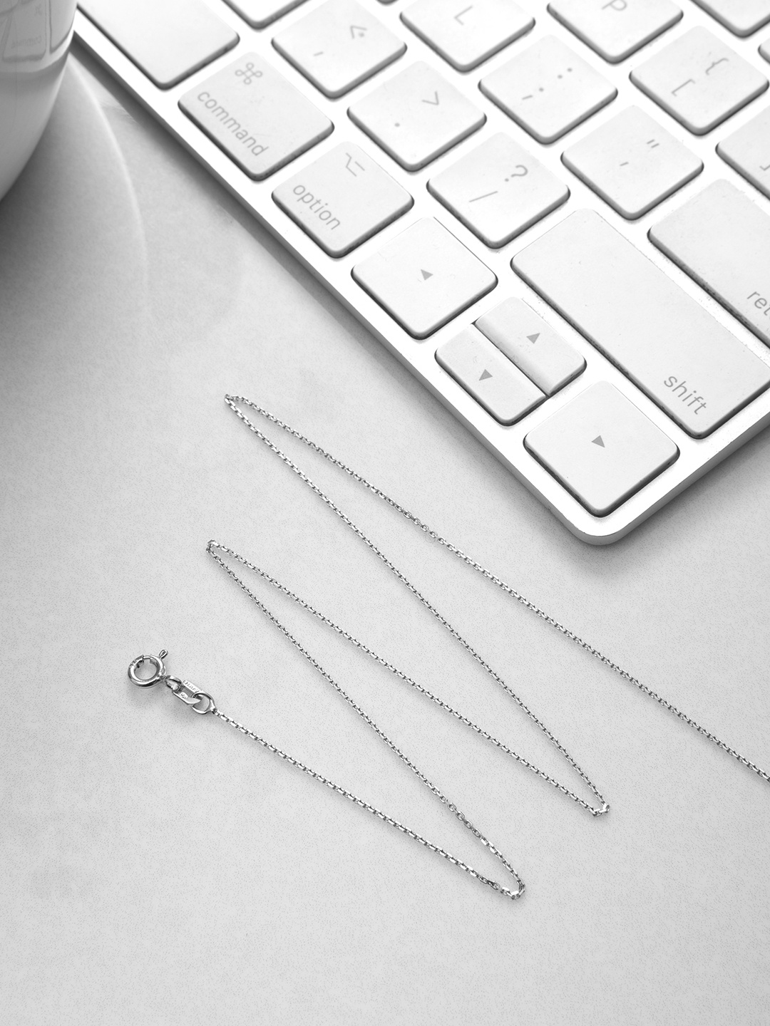 Zavya 925 Sterling Silver Rhodium-Plated Chain