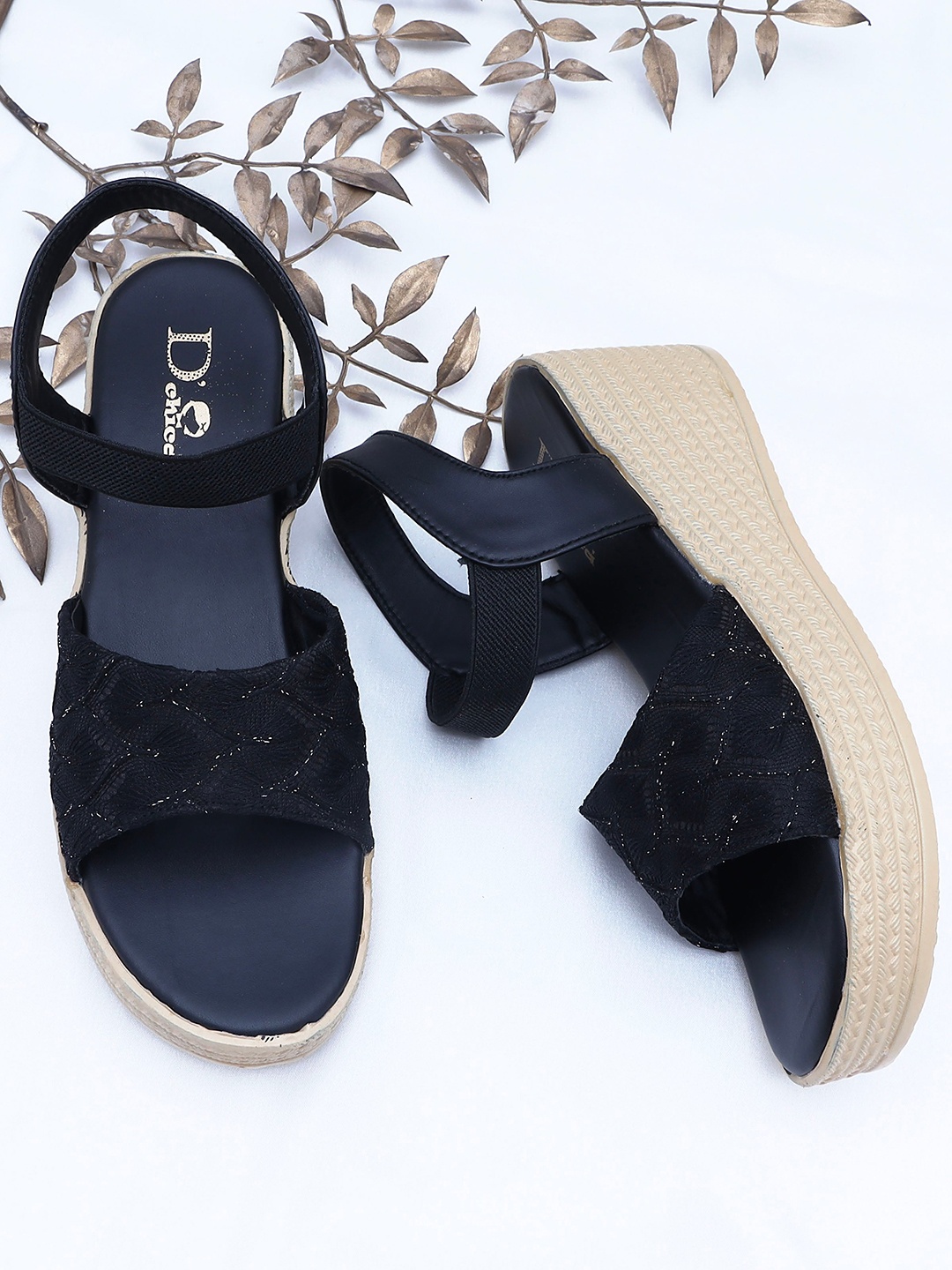 

DChica Girls Black Wedge Heels