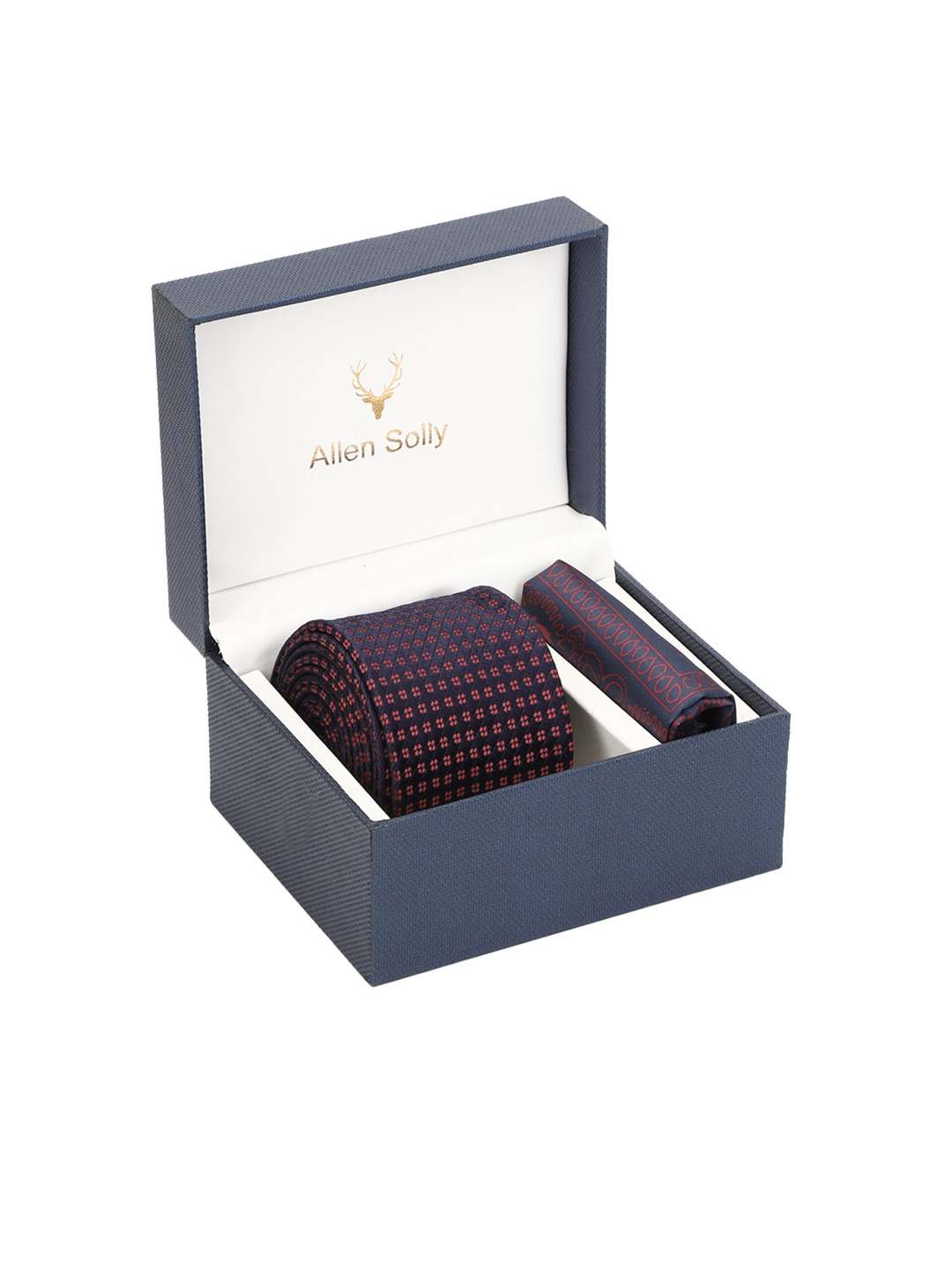 

Allen Solly Men Navy Blue Printed Accessory Gift Set