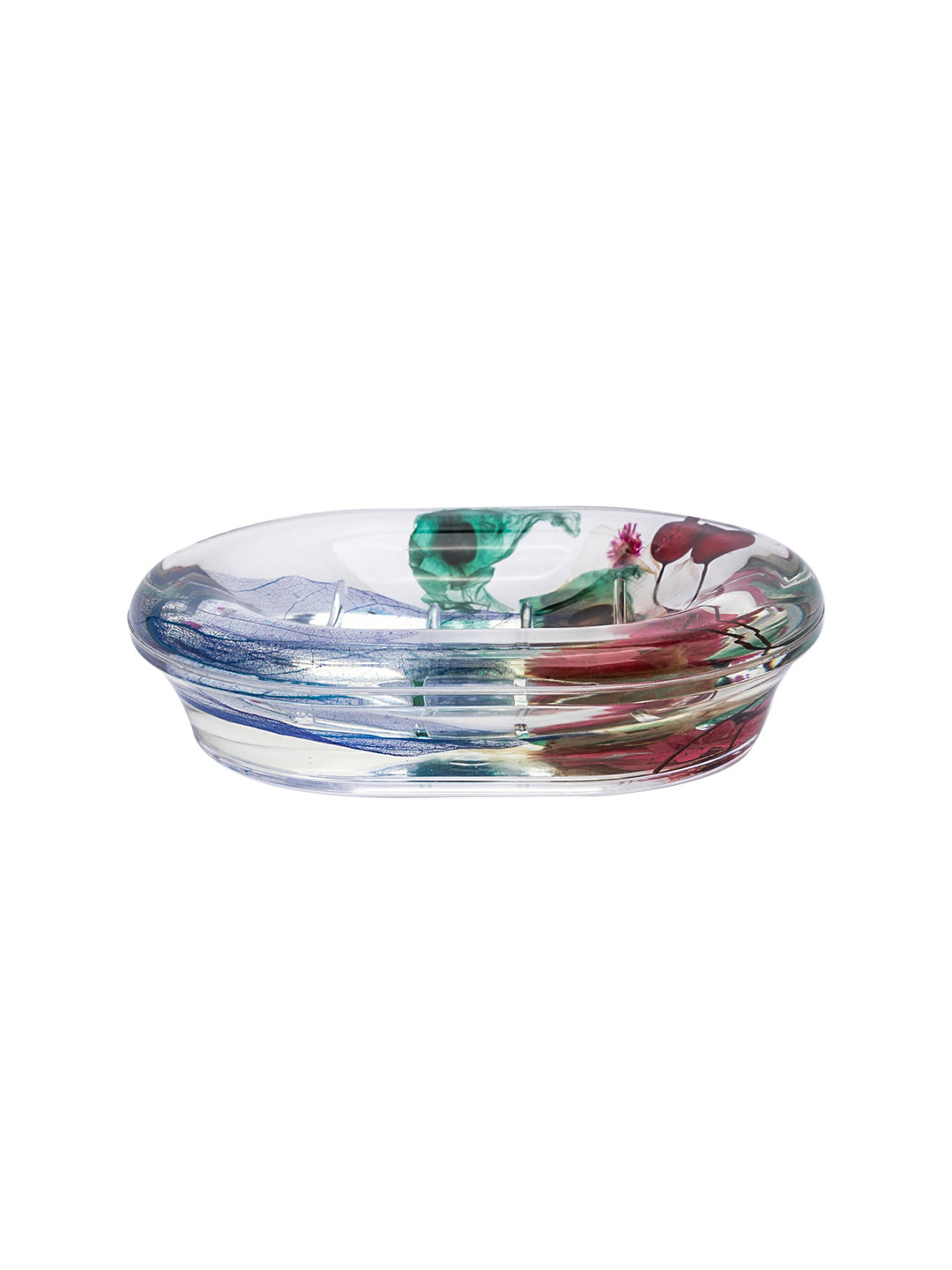 

MARKET99 Red & Transparent Printed Soap Dish