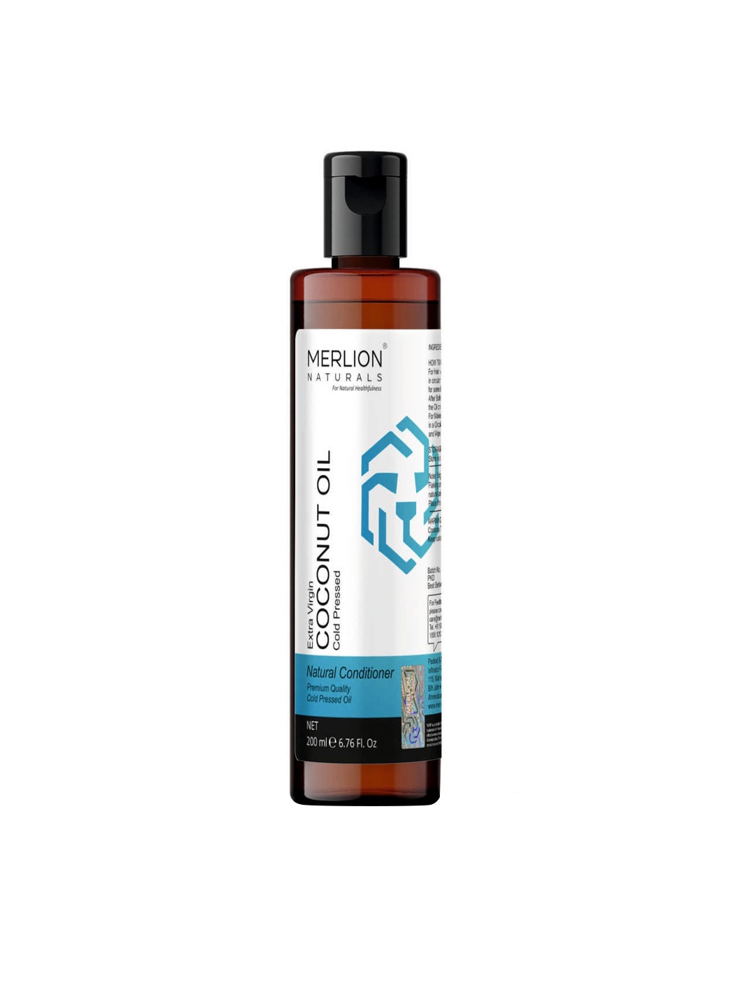 

MERLION NATURALS Extra Virgin Coconut Oil 200ml, Brown