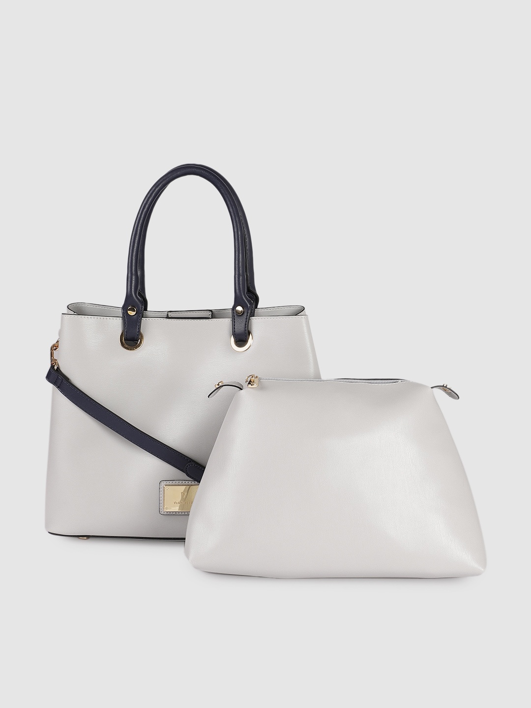 

Van Heusen Grey PU Structured Handheld Bag