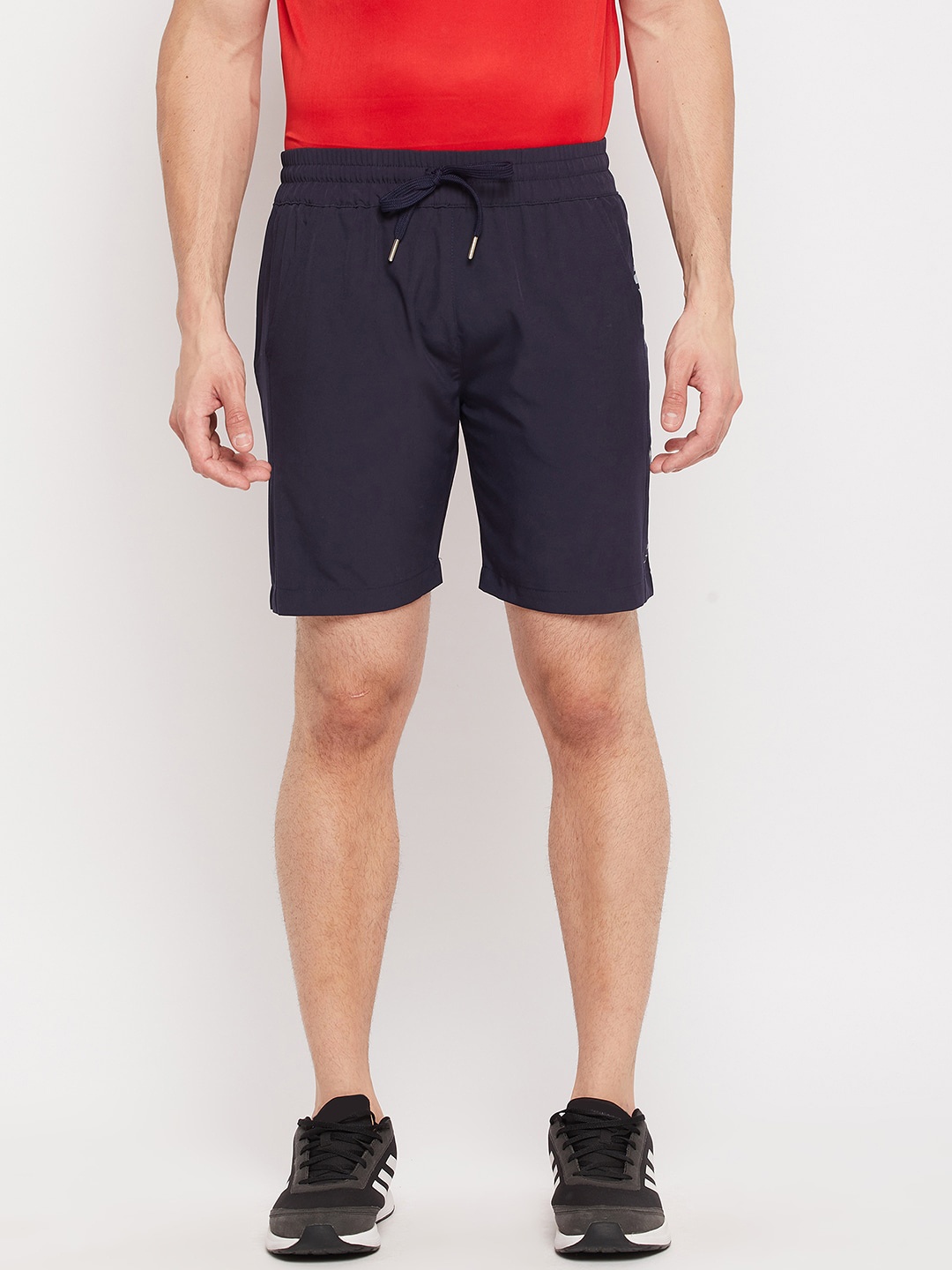 

Duke Men Blue Slim Fit Solid Sports Shorts