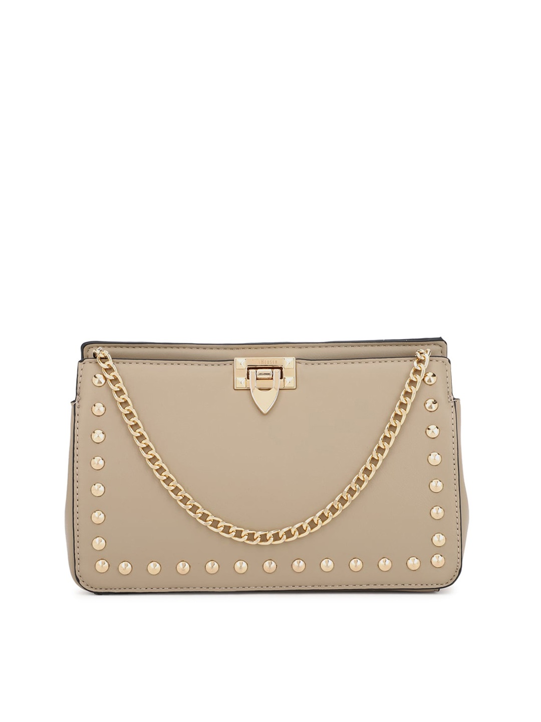 

Van Heusen Woman Brown Embellished PU Structured Sling Bag