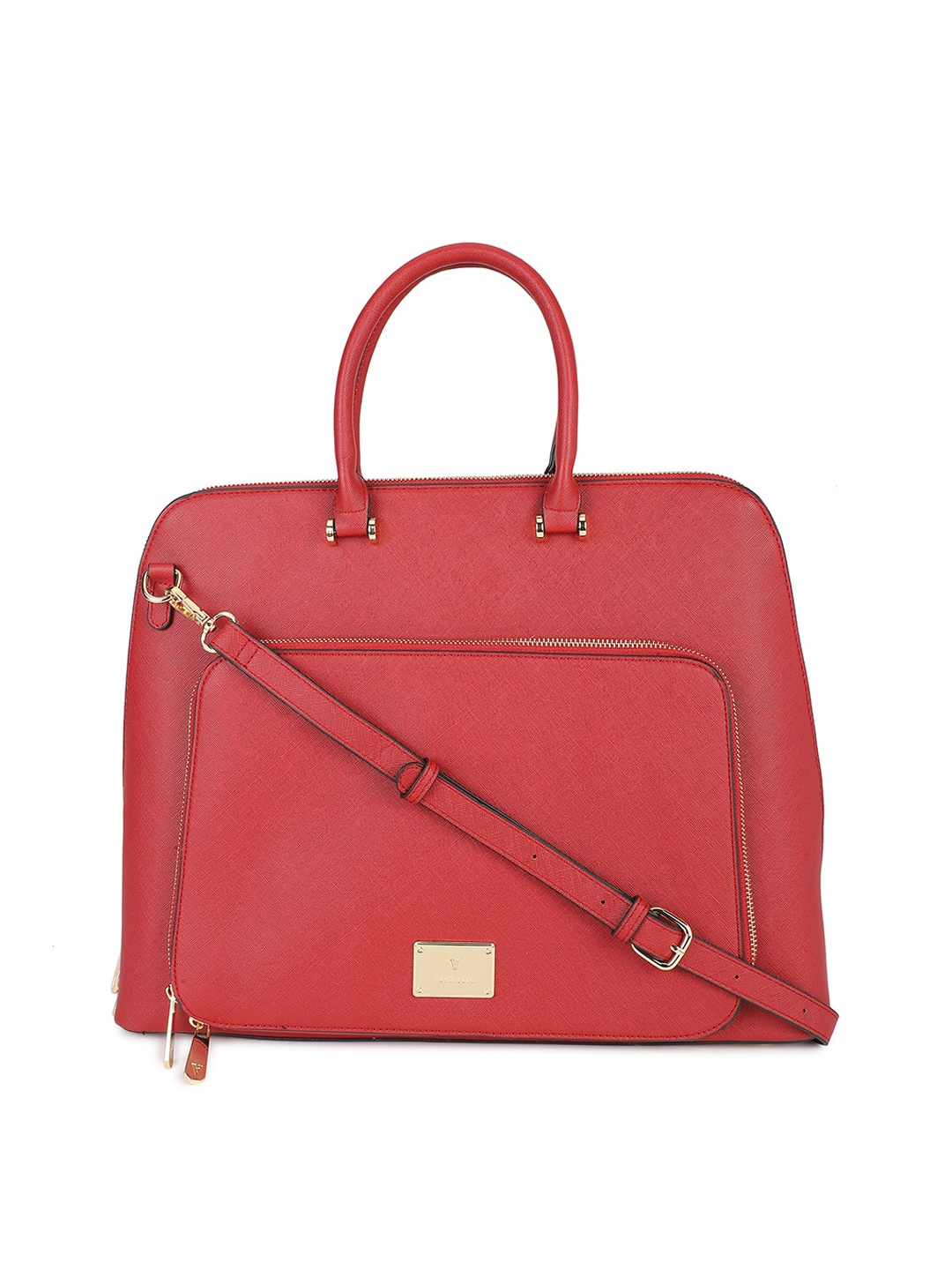 

Van Heusen Woman Red PU Structured Handheld Bag