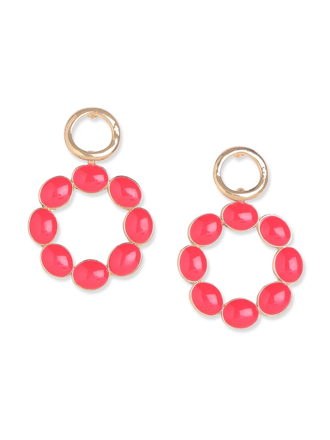 

Blisscovered Pink Contemporary Drop Earrings