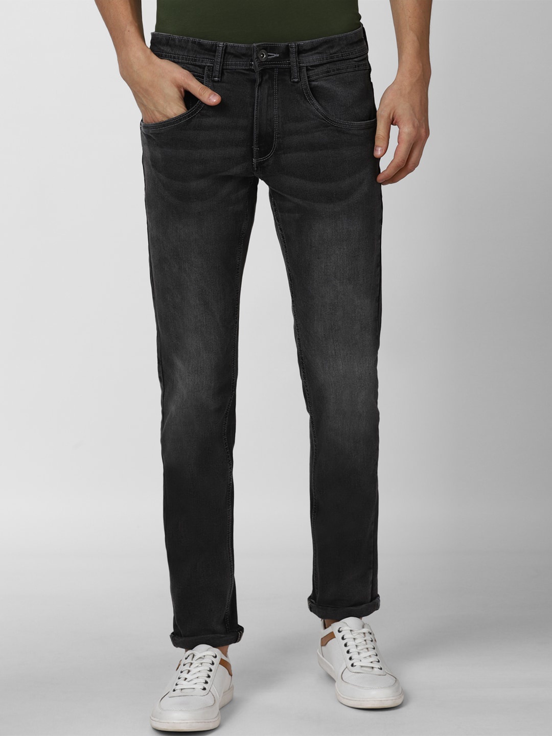 

VAN HEUSEN DENIM LABS Men Black Skinny Fit Light Fade Jeans