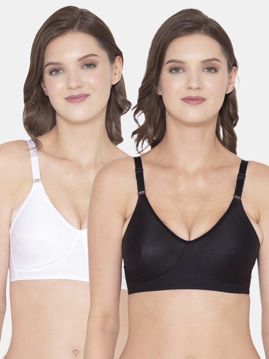 

Souminie Black & White Set Of 2 Non Padded Seamless Everyday Bra