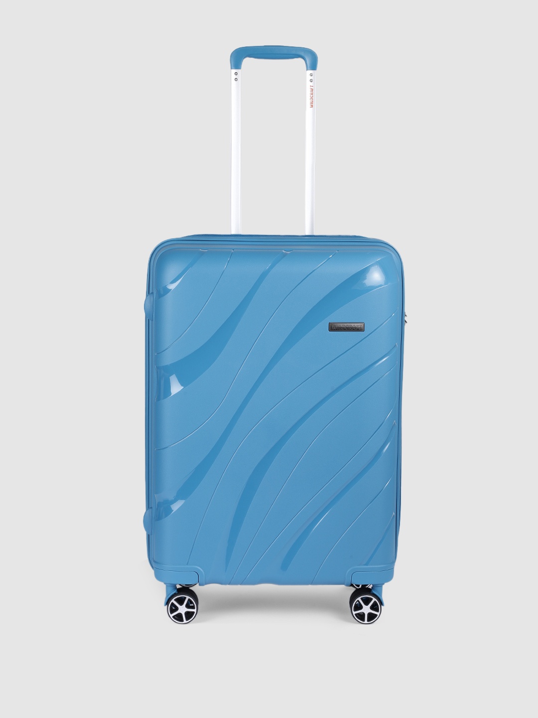 

Wildcraft Blue Textured Hard Sided Agena Medium Trolley Bag