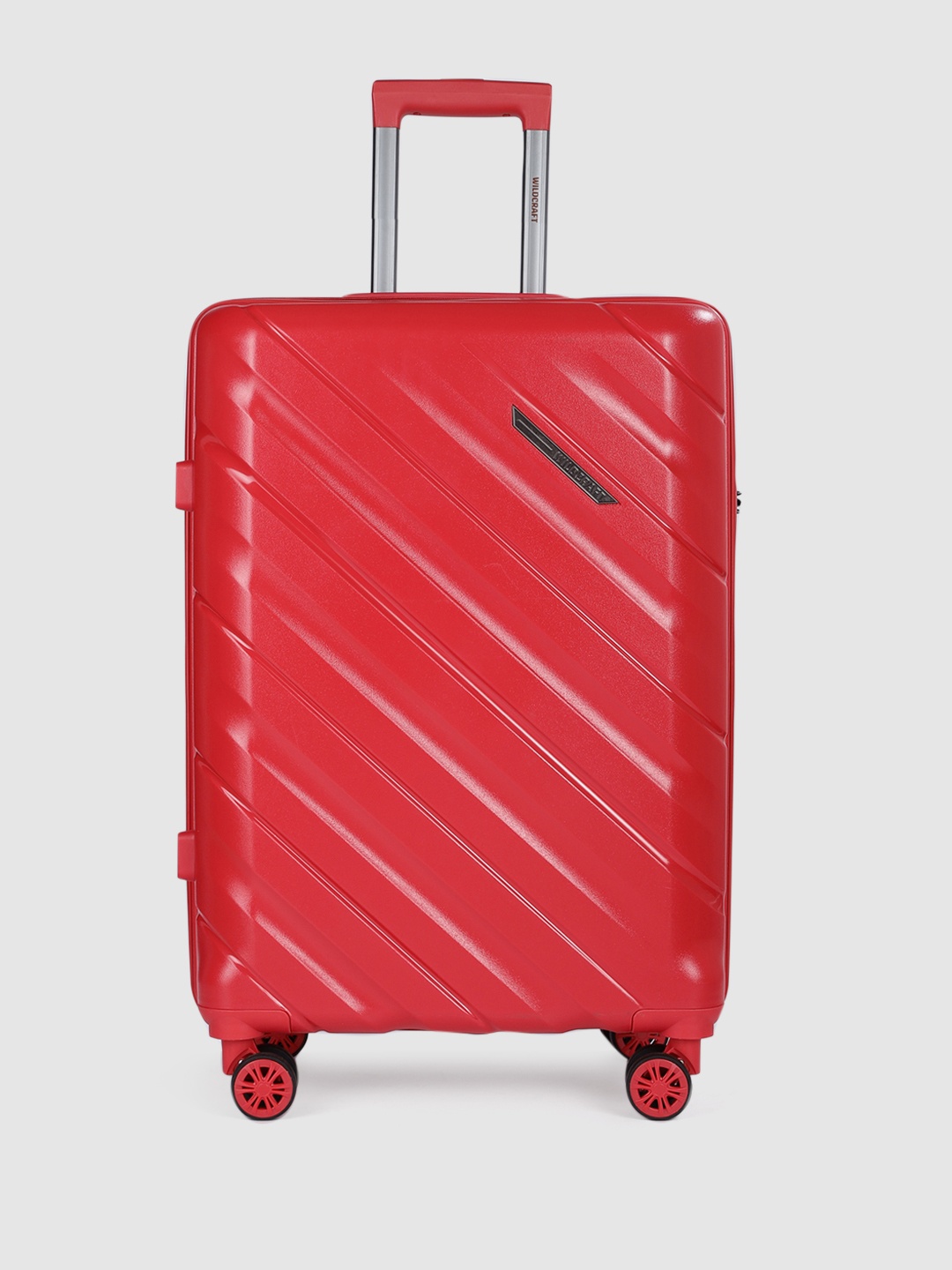 

Columbus Red Textured Medium Trolley Suitcase