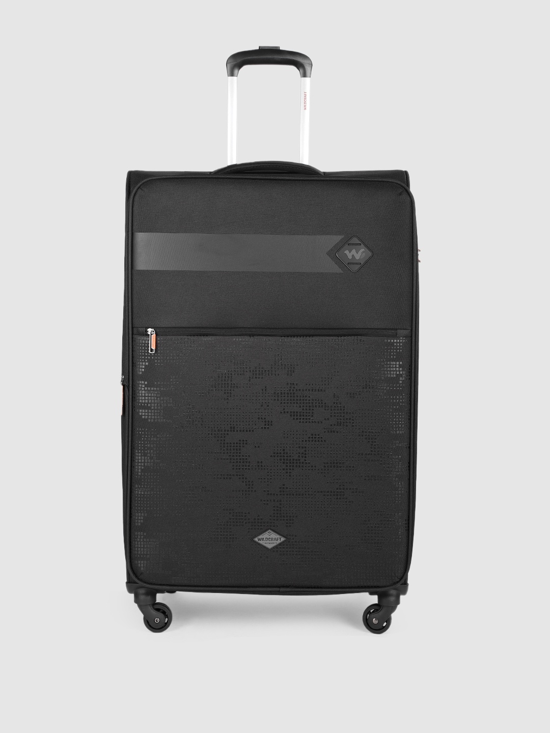 

Wildcraft Dorado Textured Large Expandable Trolley Suitcase, Black