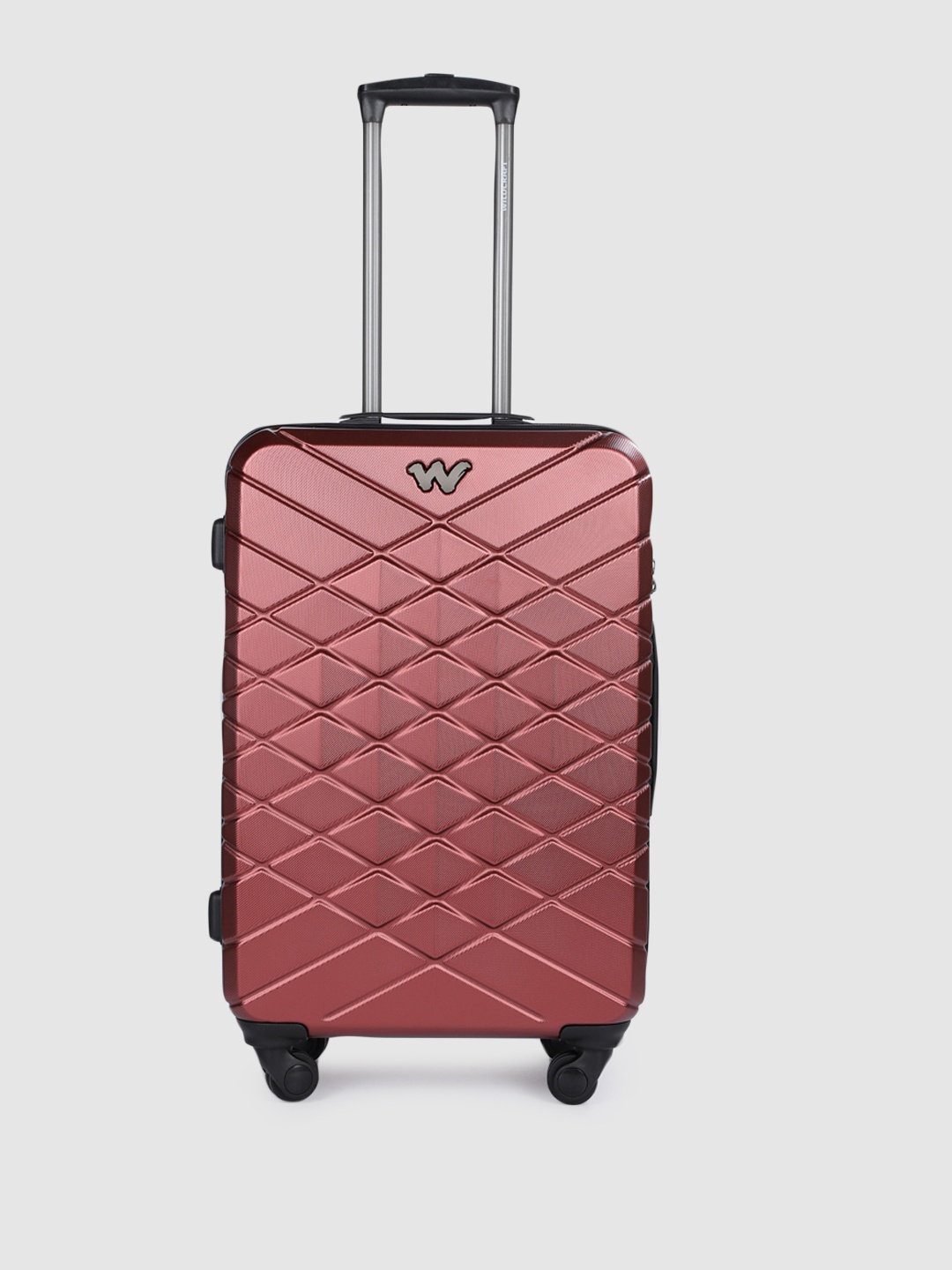 

Wildcraft Unisex Maroon Textured Hard Sided Saiph Medium Trolley Bag