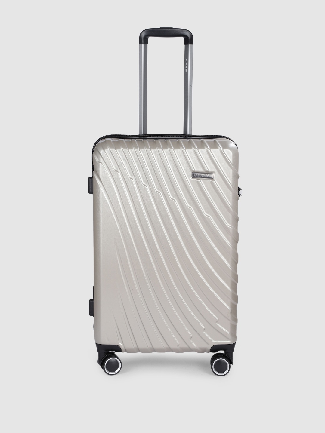 

Wildcraft Unisex Zephyr_Trolley Champagne Medium Textured Hard Sided Trolley Suitcase