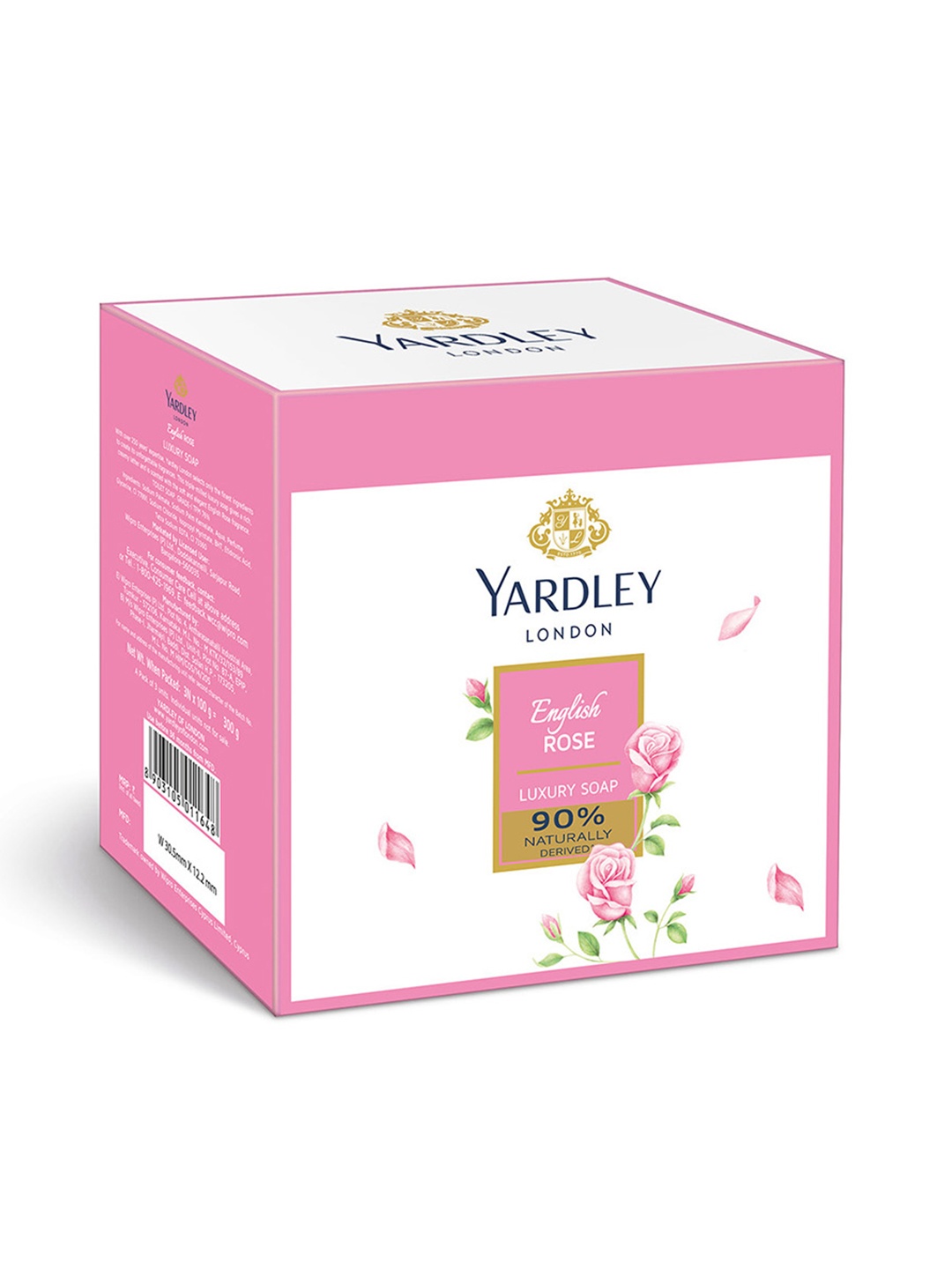 

YARDLEY LONDON Set of 3 English Rose Luxury Soaps - 100 g Each, Pink