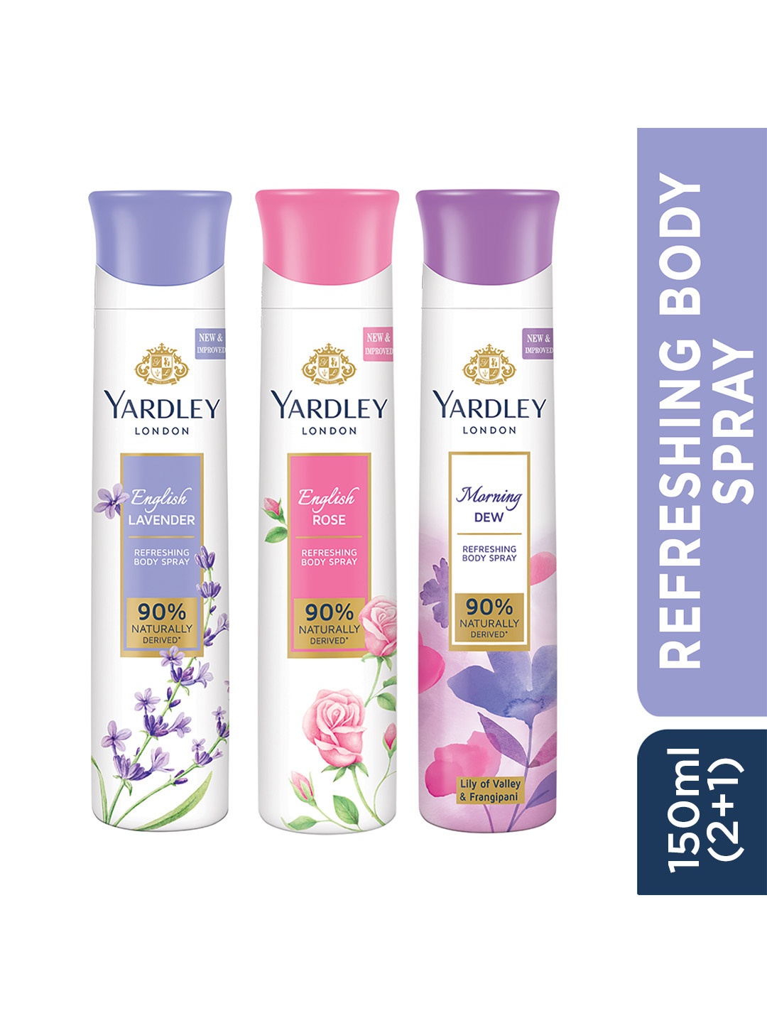 

YARDLEY LONDON Women Aerosol Deo Tripack - 150 ml each, White