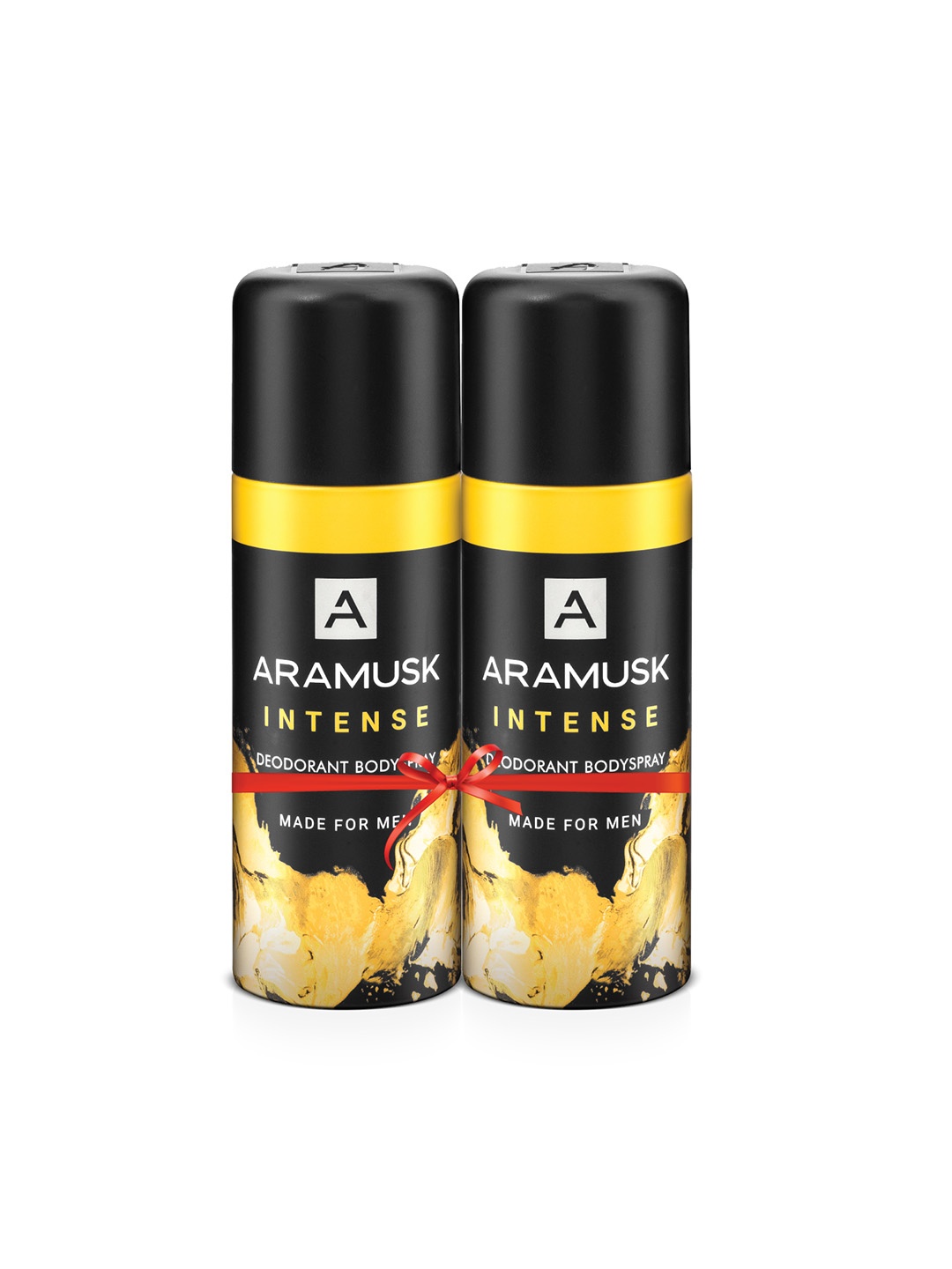 

Aramusk Men Set of 2 Intense Deodorant Body Spray - 150 ml Each, Black