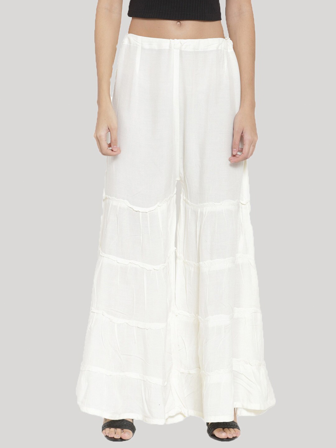 

Clora Creation Women Off-White Flared Sharara