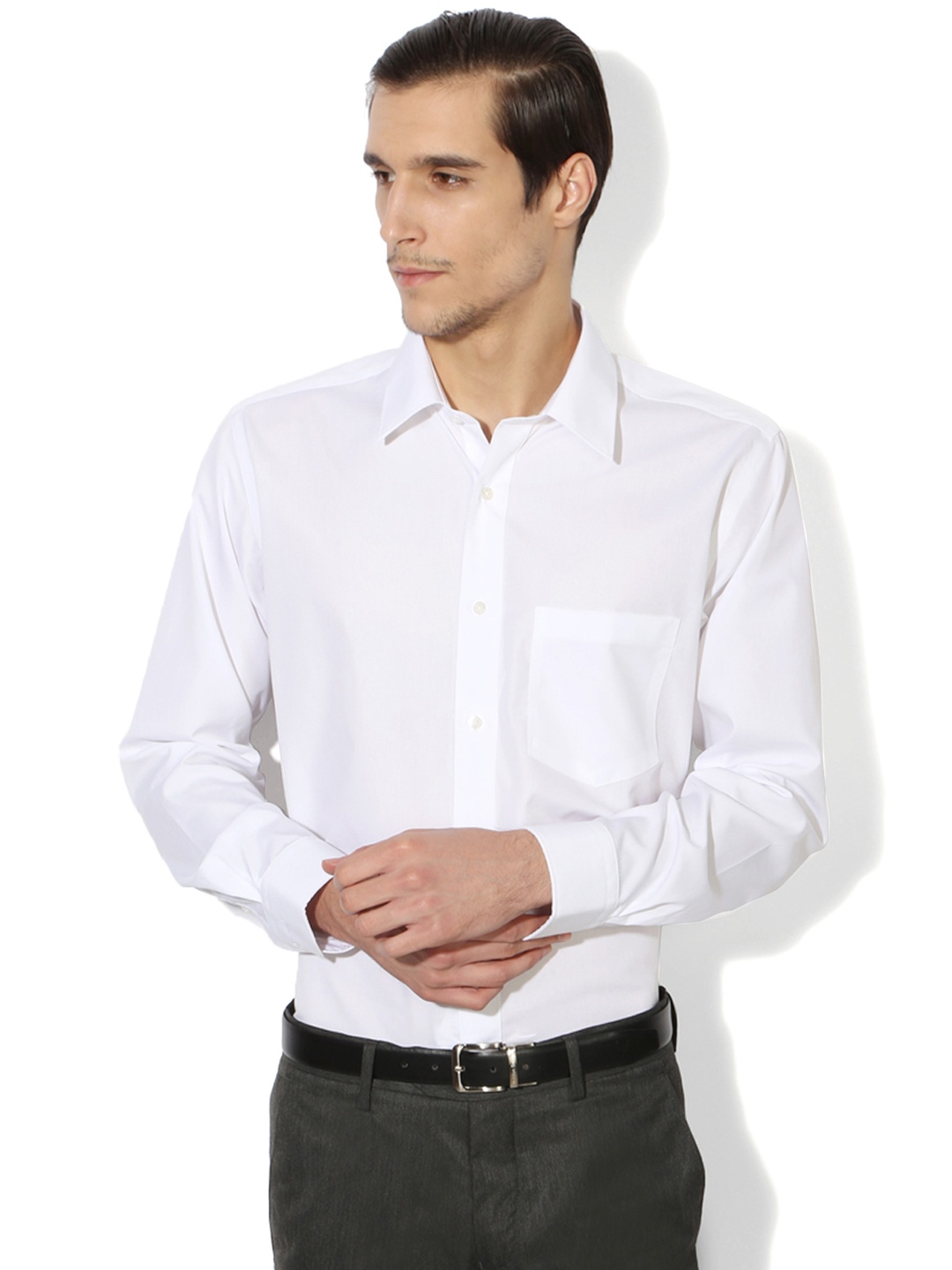 

Van Heusen Men White Contemporary Fit Solid Formal Shirt