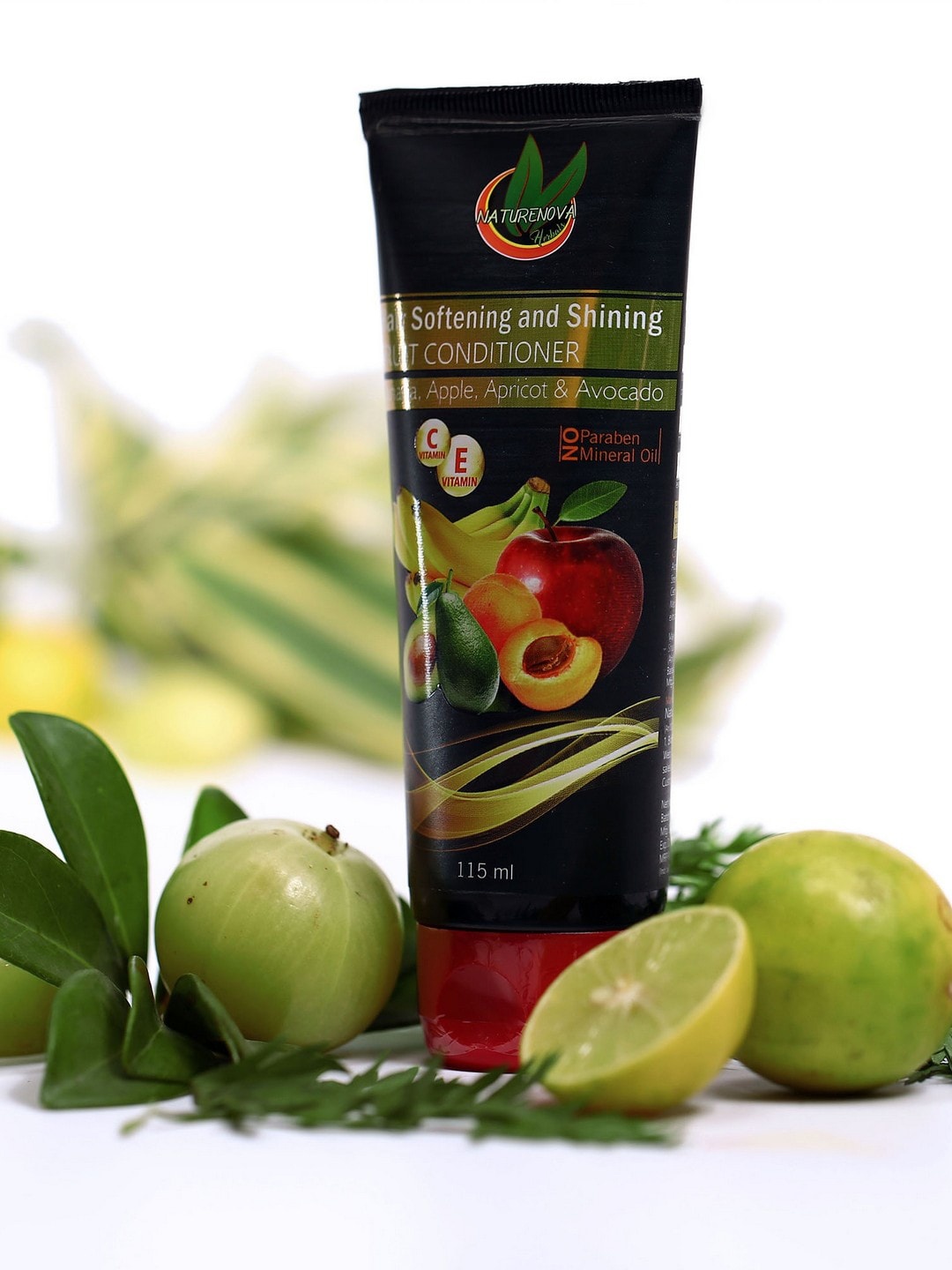 

NatureNova Herbals Softening & Shining Fruit Conditioner - 115 ml, Black