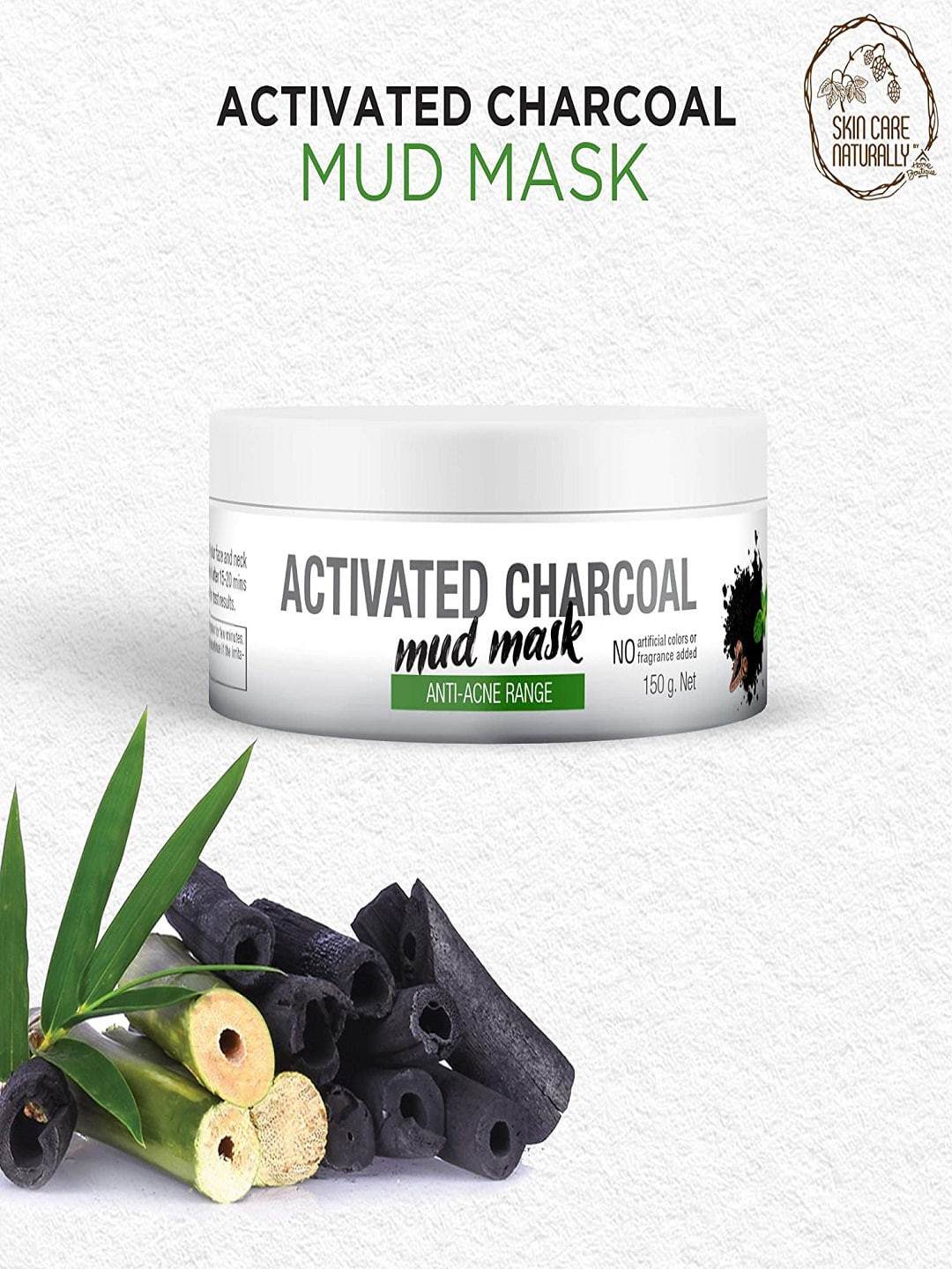 

Home Boutique Anti-Acne Range Activated Charcoal Mud Mask - 150g, White