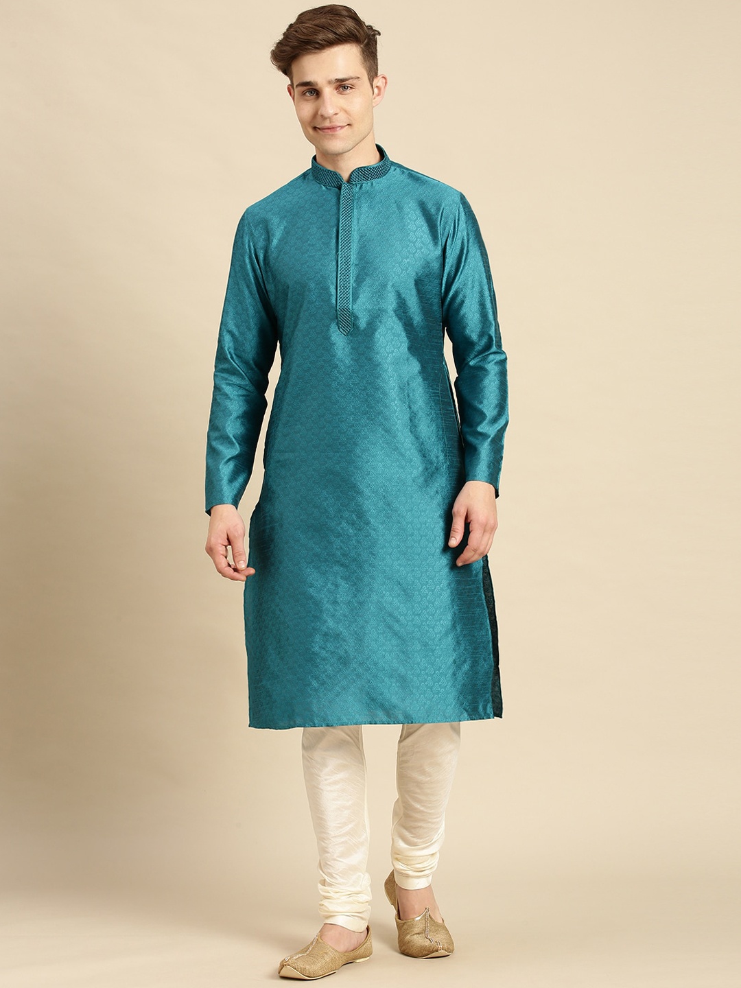 

Sanwara Men Blue Kurta with Pyjamas
