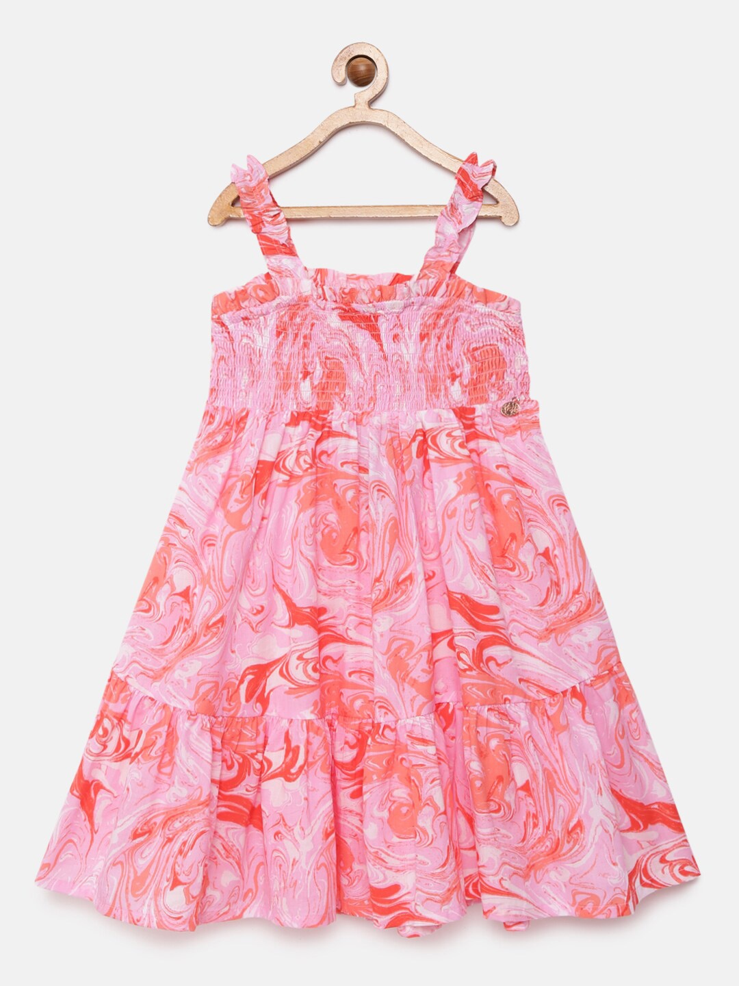 

Angel & Rocket Girls Pink Printed Cotton A-Line Dress