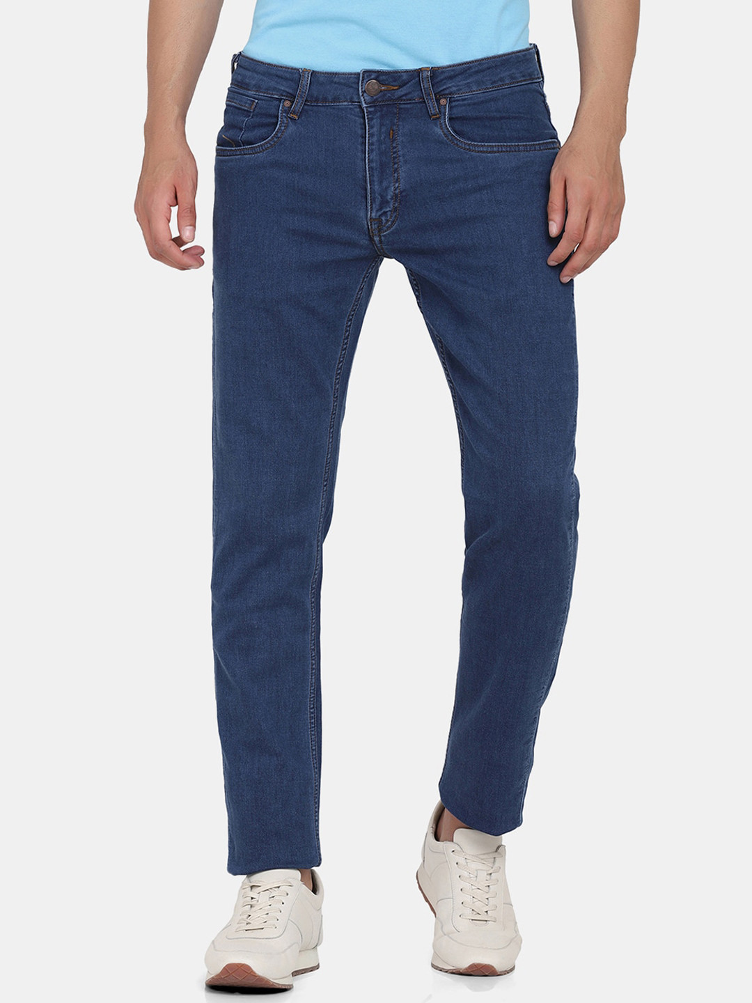 

Blackberrys Men Blue Buff Slim Fit Low-Rise Stretchable Cotton Jeans