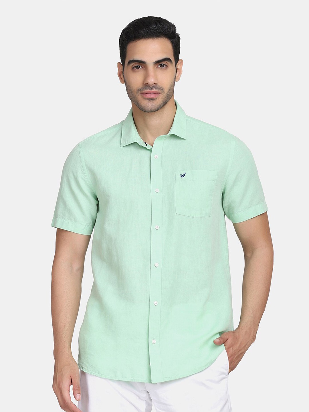 

Blackberrys Men Green Slim Fit Casual Shirt