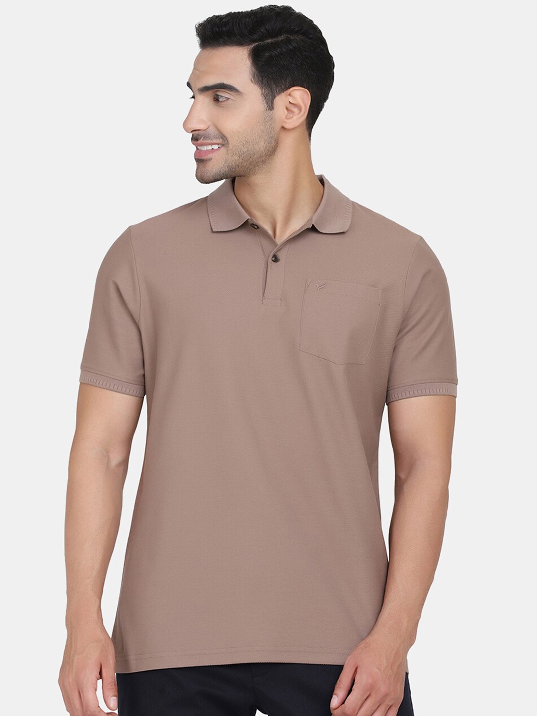 

Blackberrys Men Brown Polo Collar Slim Fit T-shirt