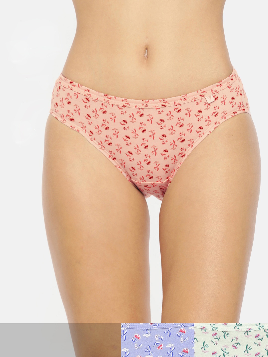 

Van Heusen Women Light Assorted Print Pack of 3 Anti Bacterial No Marks Bikini Panty 11104