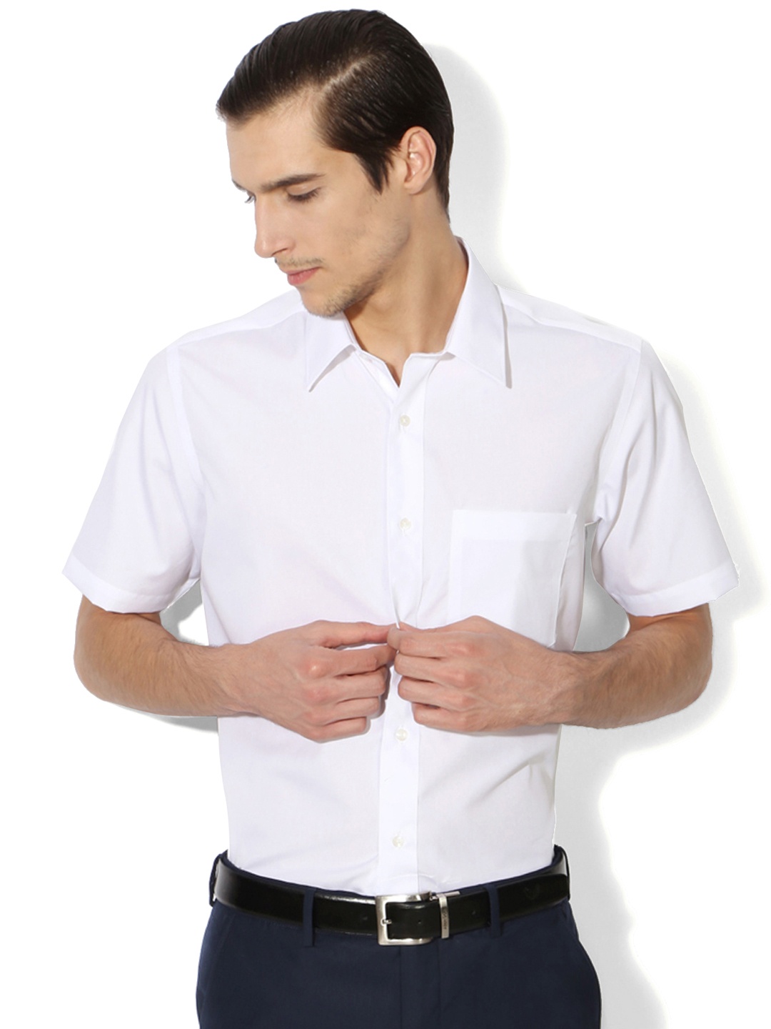 

Van Heusen Men White Slim Fit Solid Formal Shirt