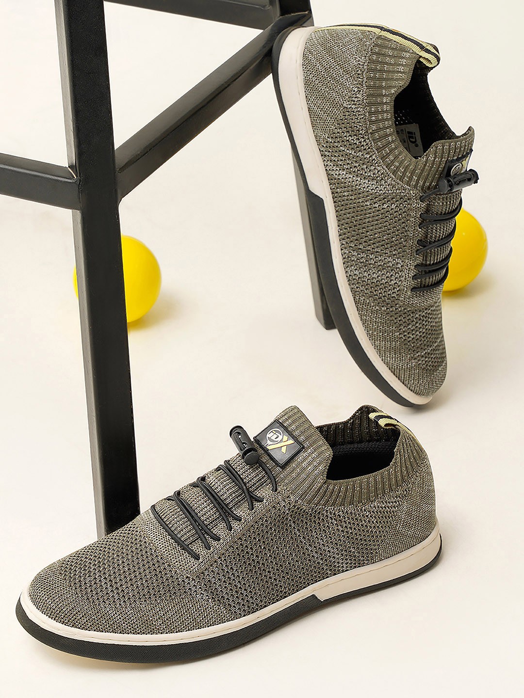 

ID Men Green Woven Design Sneakers