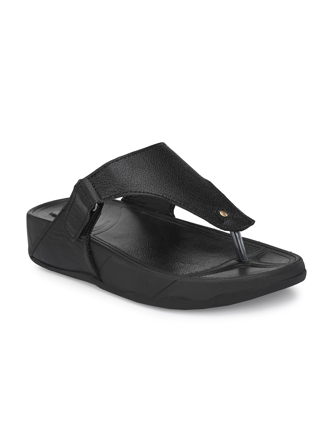 

Big Fox Men Black Solid Comfort Sandals