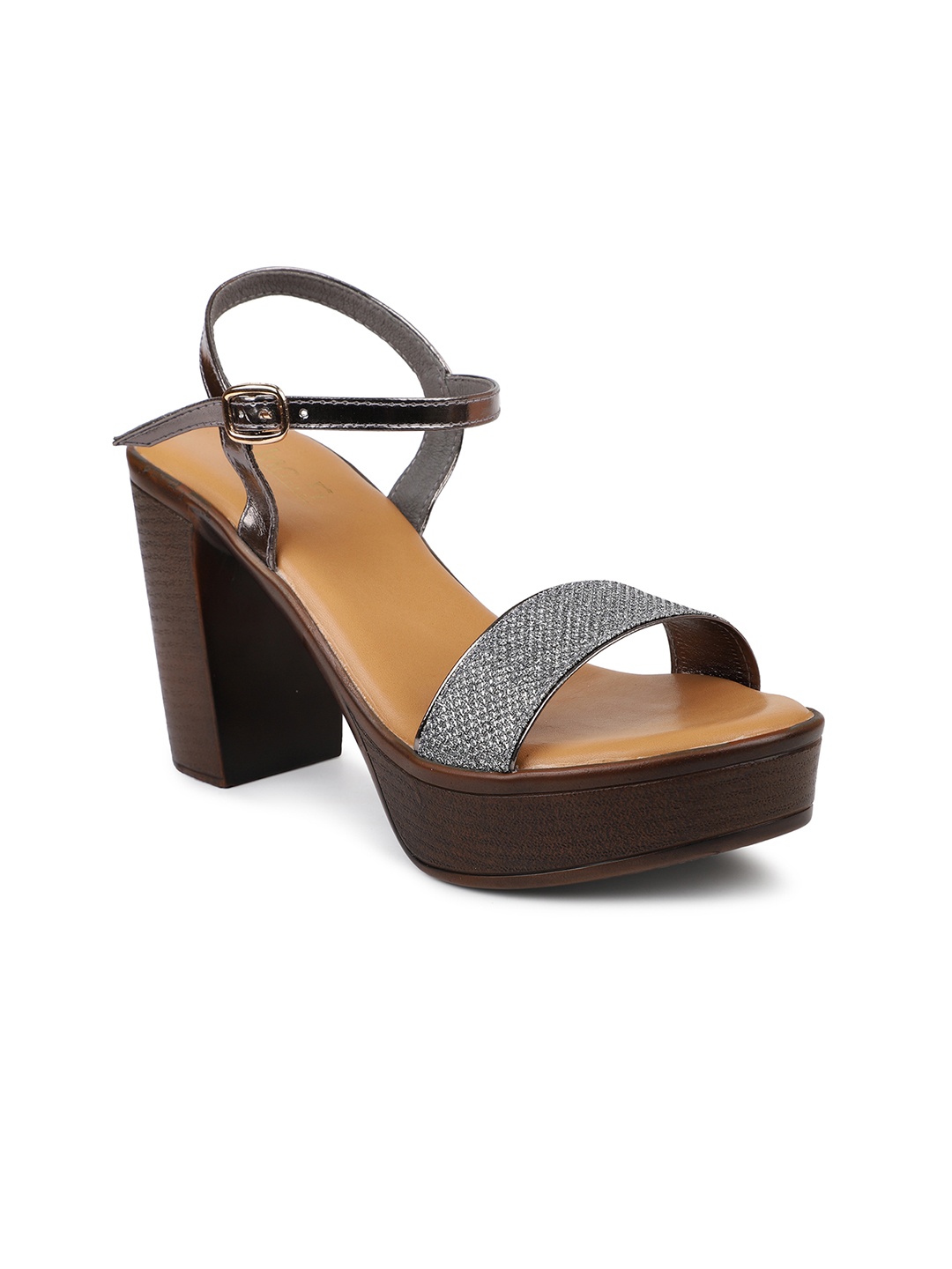 

Inc 5 Gunmetal-Toned Wedge Sandals, Metallic