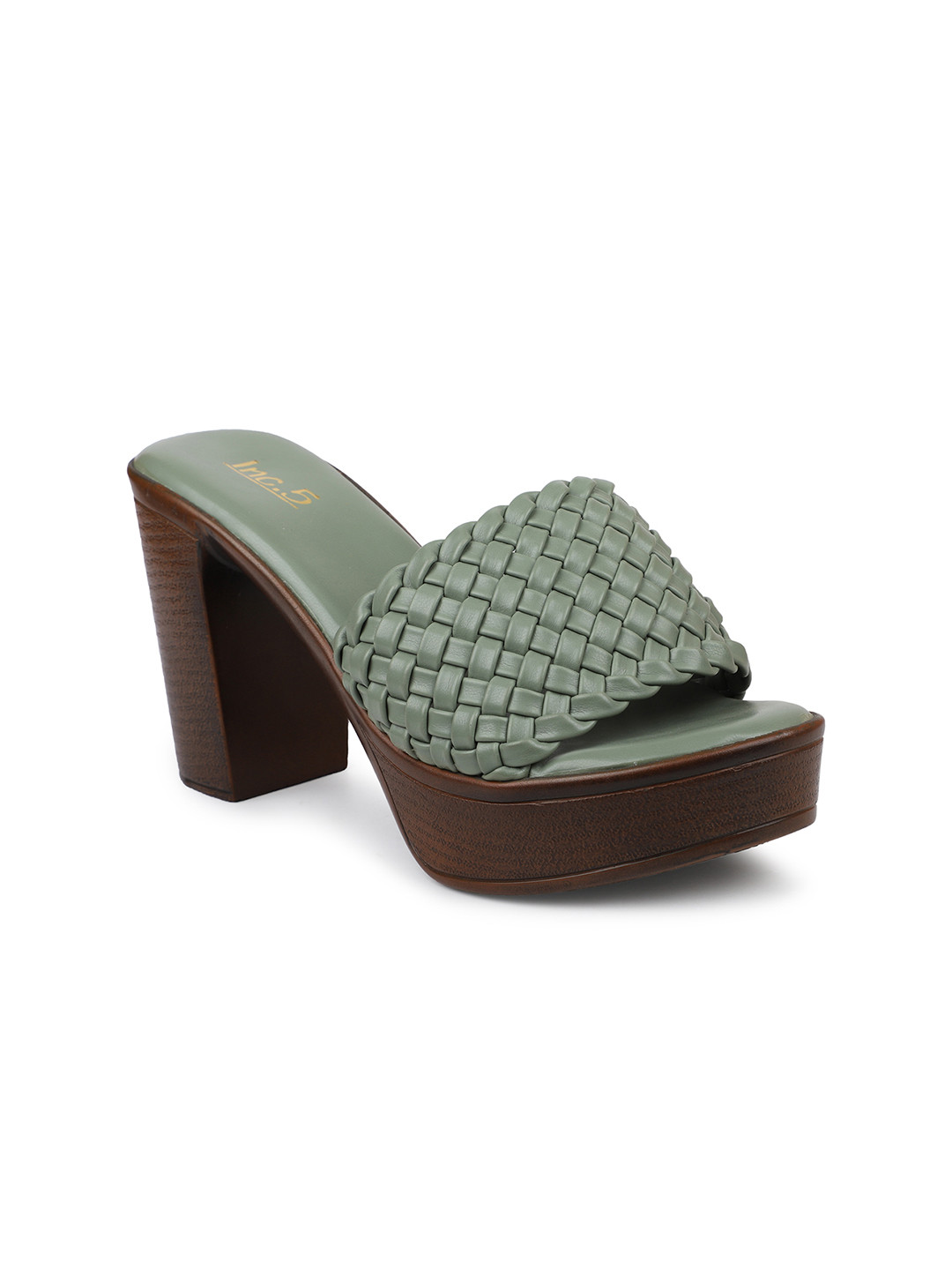 

Inc 5 Green & Green Block Heels