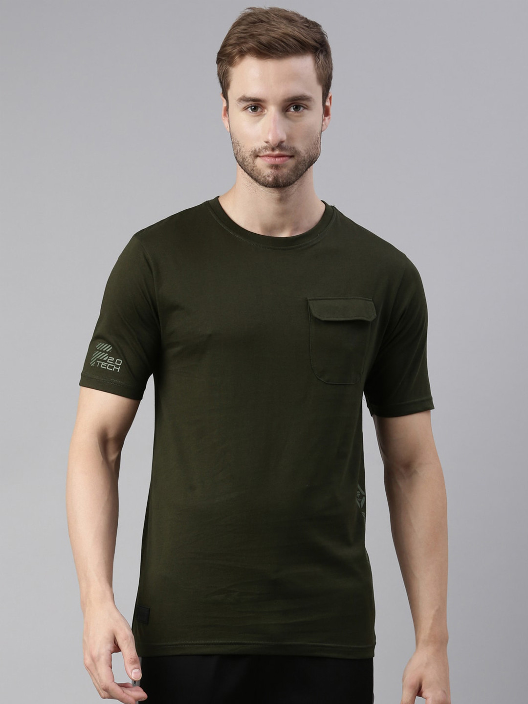 

FILA Men Green Training & Gym T-shirt