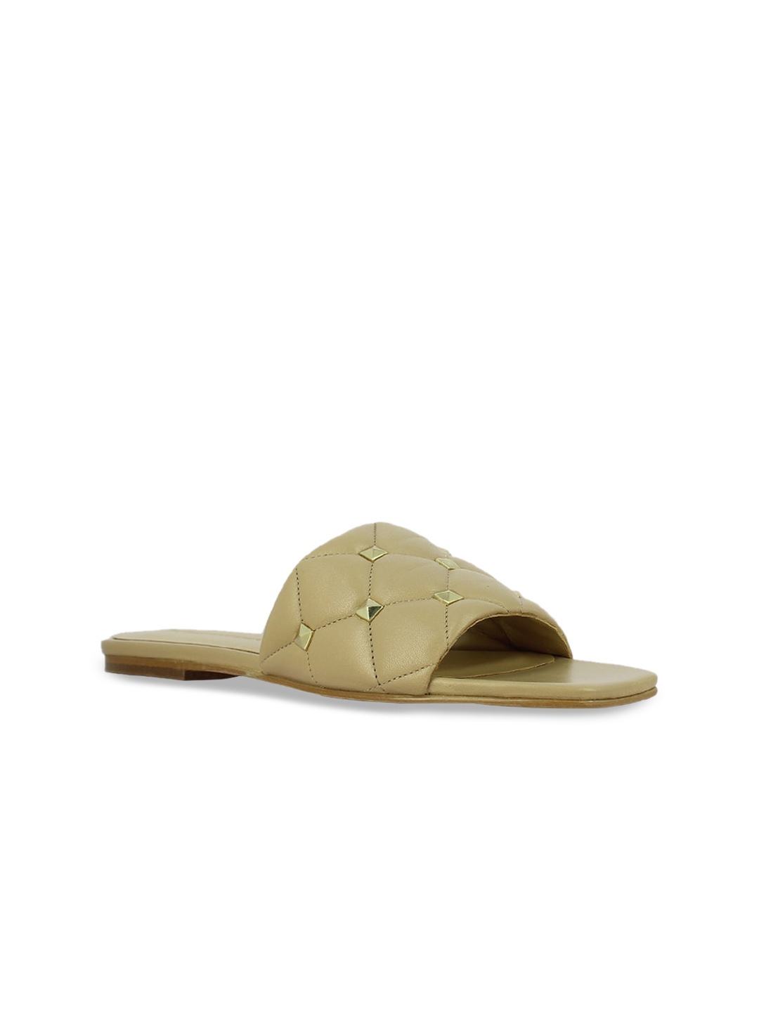 

Saint G Women Beige Embellished Open Toe Flats