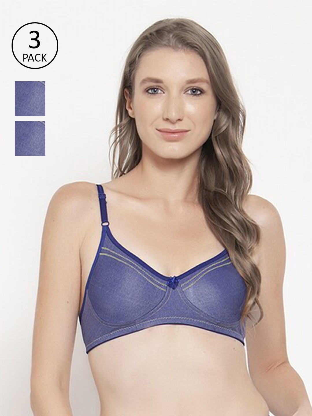 

Innocence Pack of 3 Blue T-Shirt Bra Non-Padded