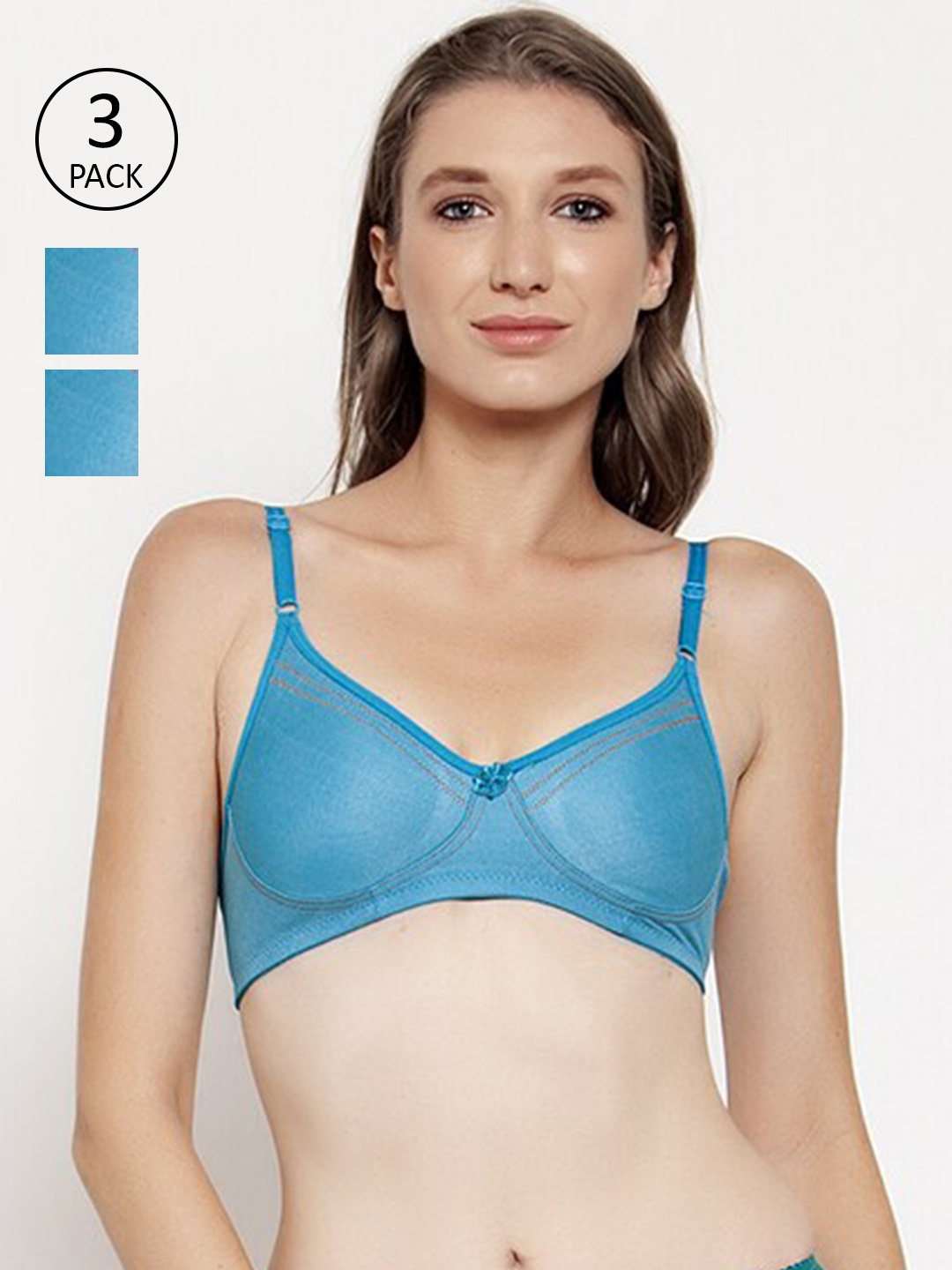 

Innocence Pack of 3 Turquoise Blue T-Shirt Bra Non-Padded
