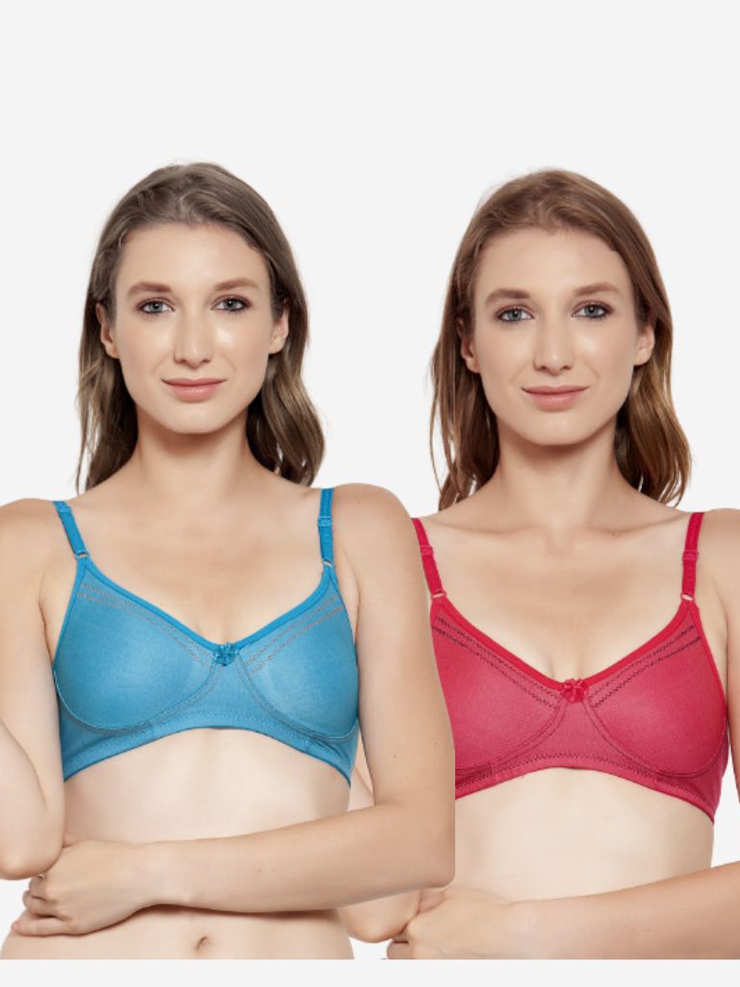 

Innocence Pack of 2 Non Padded & Non-Wired Bra, Blue