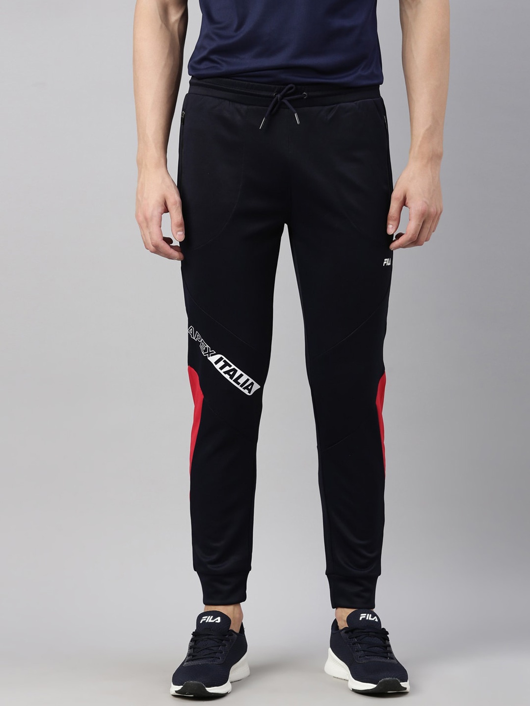 

FILA Men Navy Blue Solid Joggers