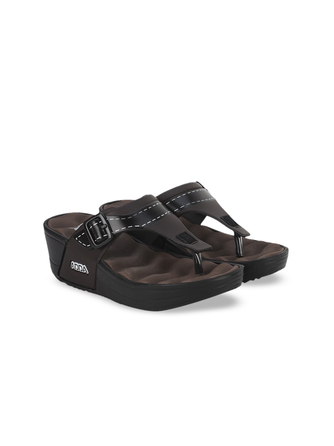 

Adda Women Brown & Black Wedge Sandals