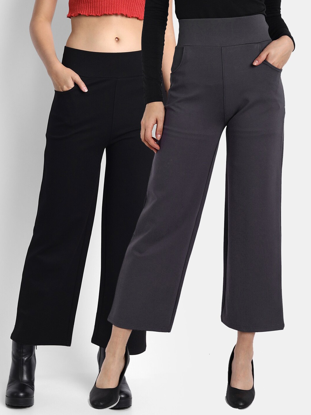 

Next One Pack Of 2 Black & Grey Tummy Tucker High-Rise Jeggings