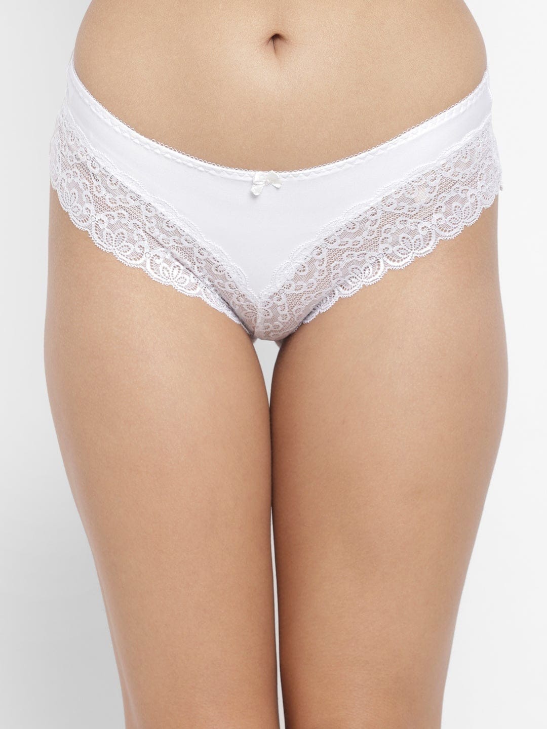 

HAPSELL Women White Self Design Lace Mid Rise Cotton Thongs