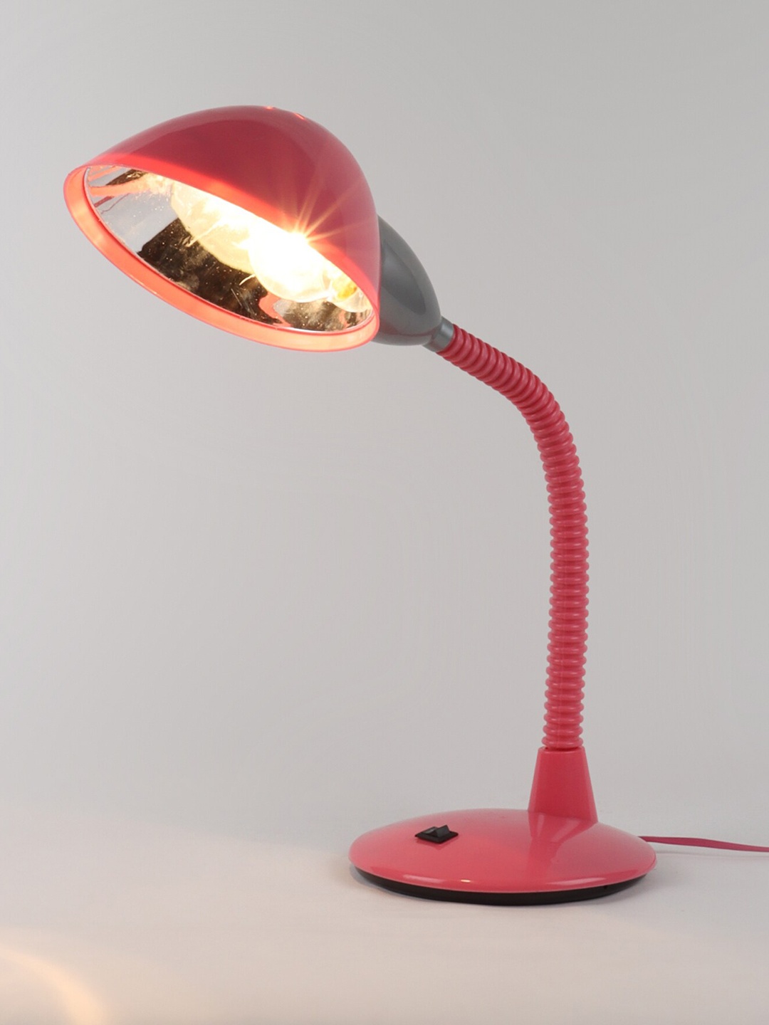 

BEVERLY STUDIO Pink & Grey Metal Bell Shaped Quirky Study Lamp