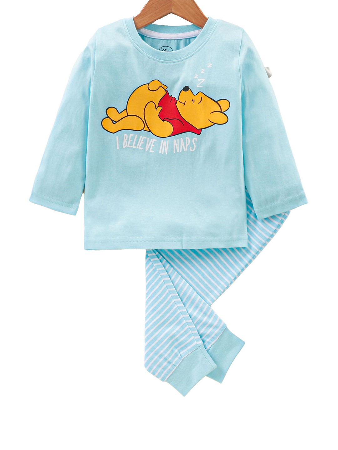 

Disney Unisex Kids Blue Printed T-shirt with Pyjamas