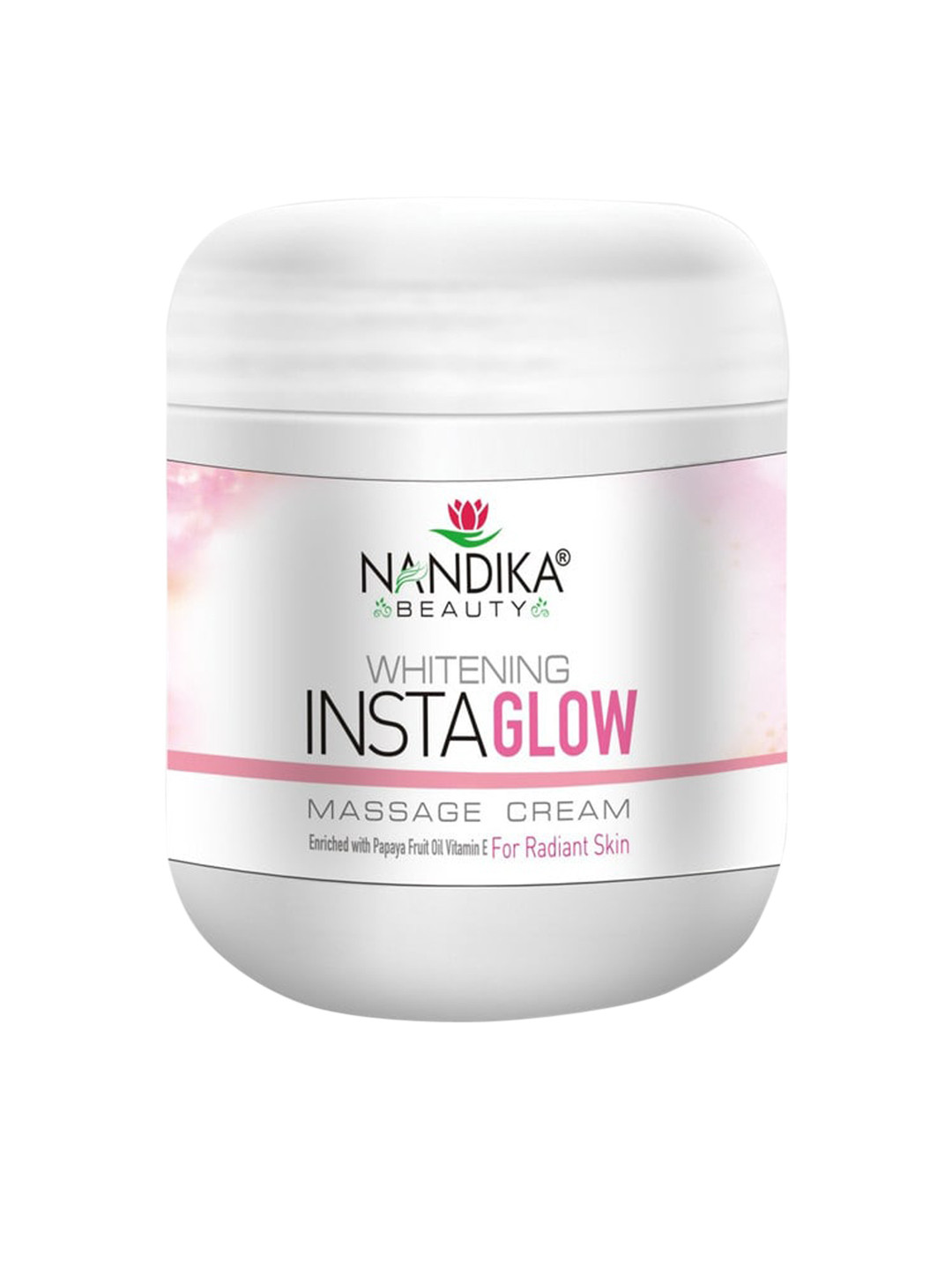 

NANDIKA BEAUTY Insta Glow Massage Cream with Papaya Oil & Vitamin E 500 g, White